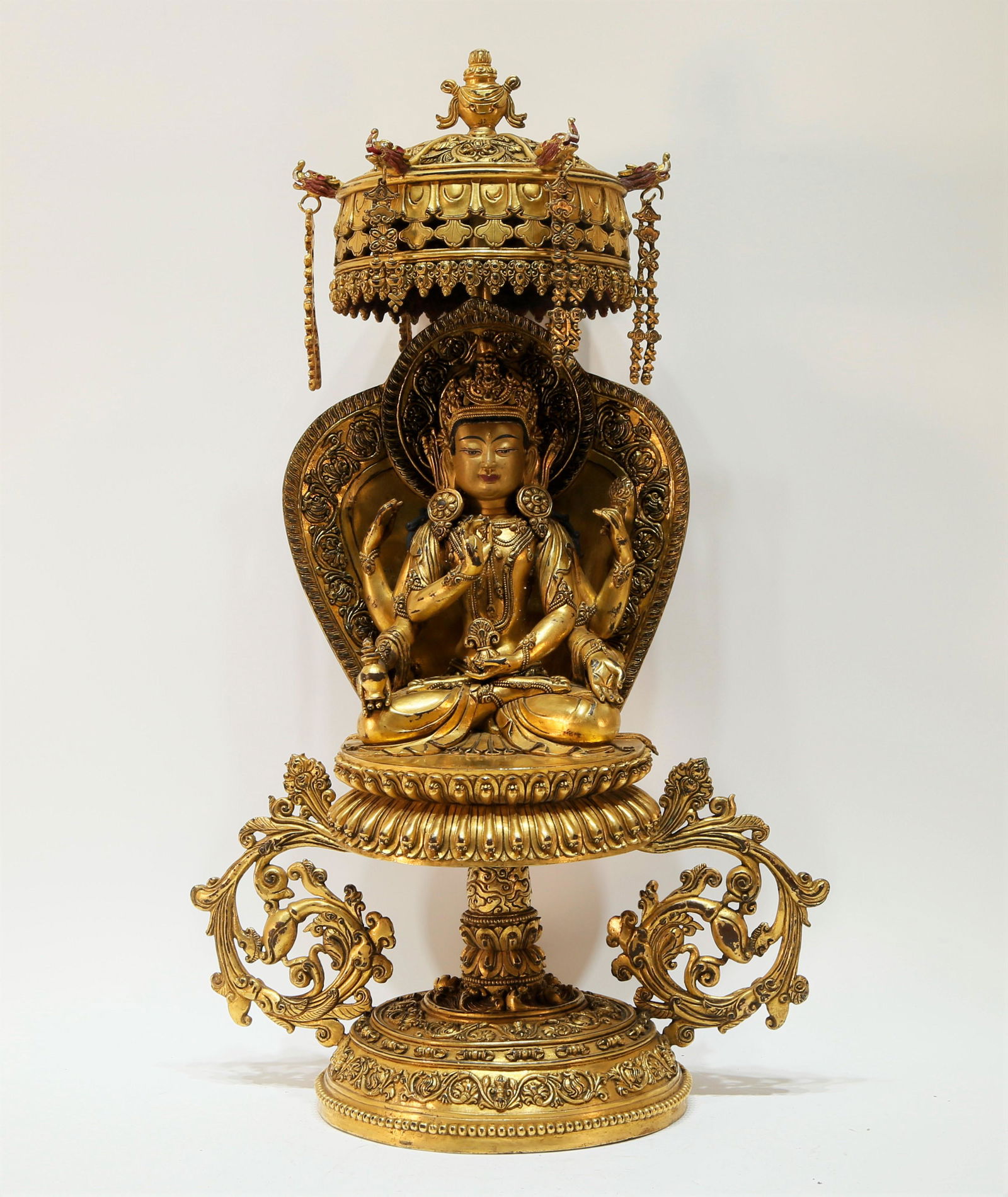 A Gilt Bronze Figure of Guanyin Bodhisattva (1 of 9)
