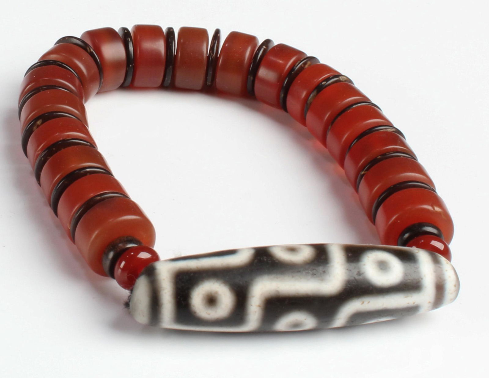 A Bead Bracelet with Dzi Bead (1 of 4)