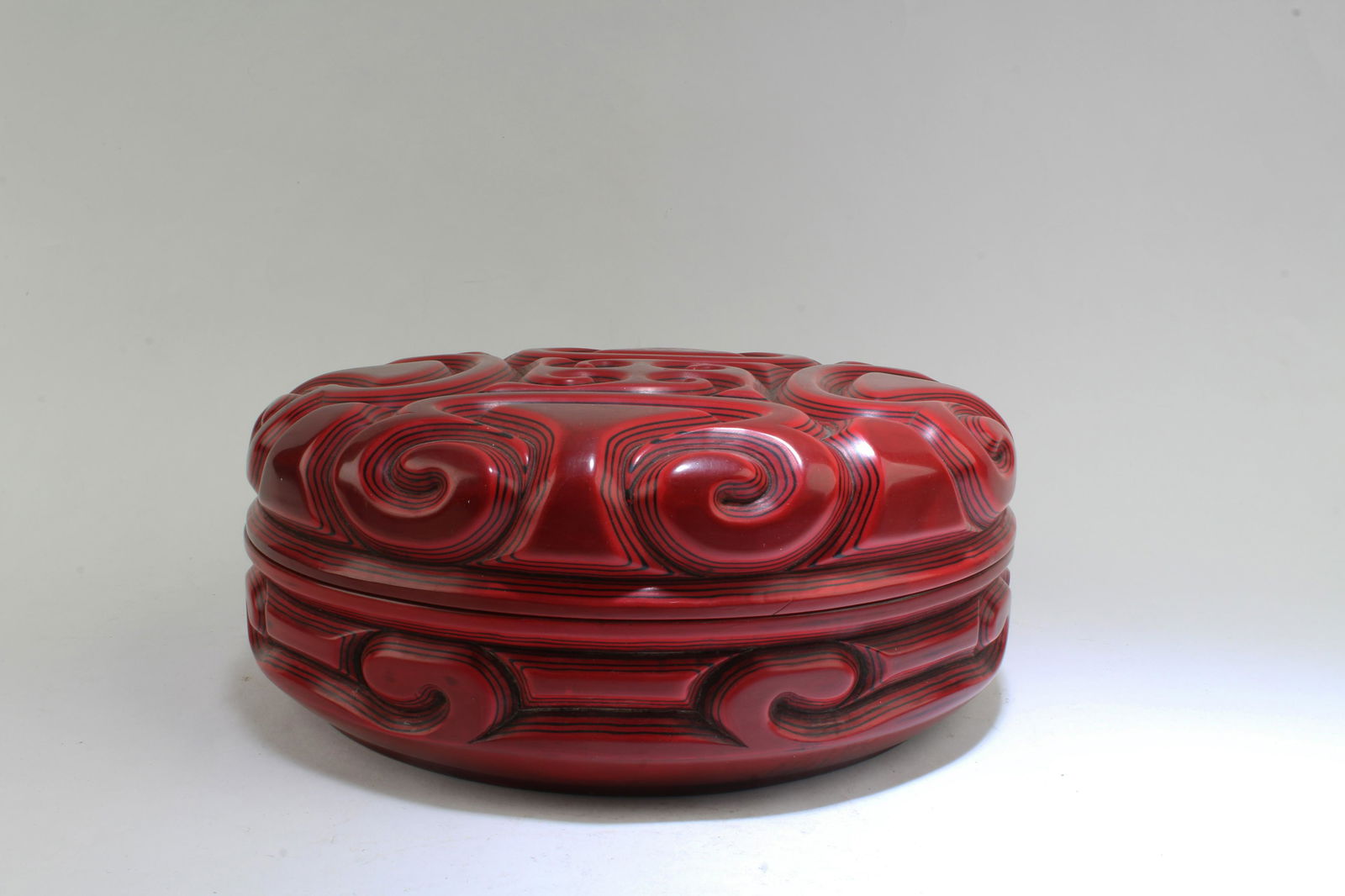 Chinese Cinnabar Lacquer Round Container (1 of 5)