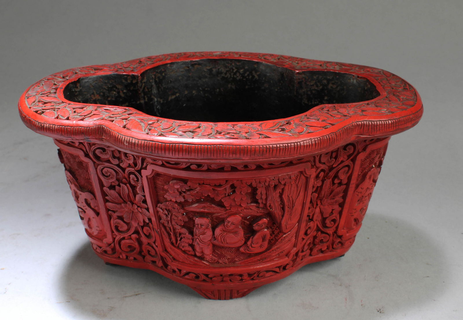 Antique Chinese Cinnabar Lacquer Container (1 of 3)