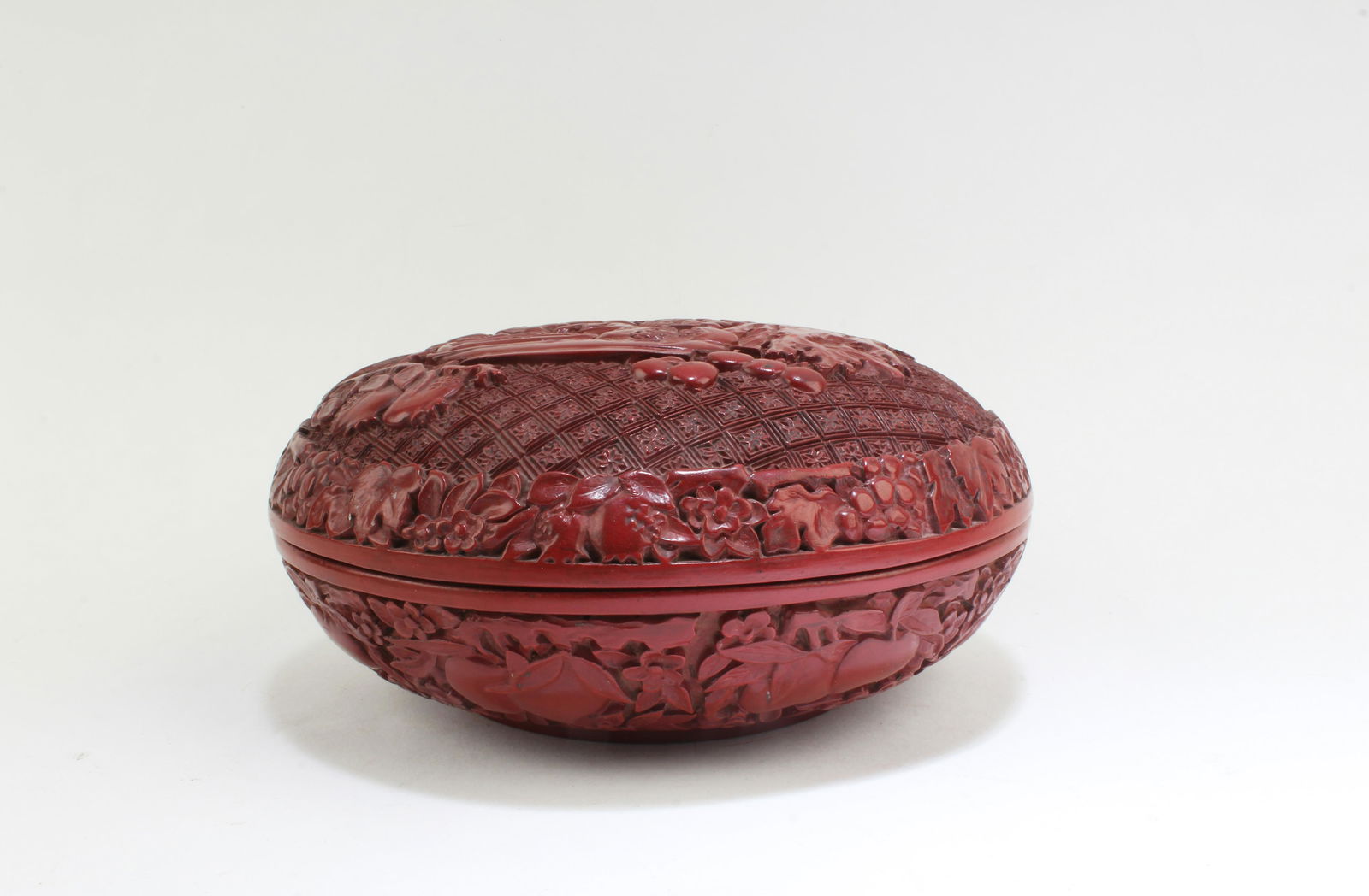 Chinese Cinnabar Lacquer Round Container (1 of 5)