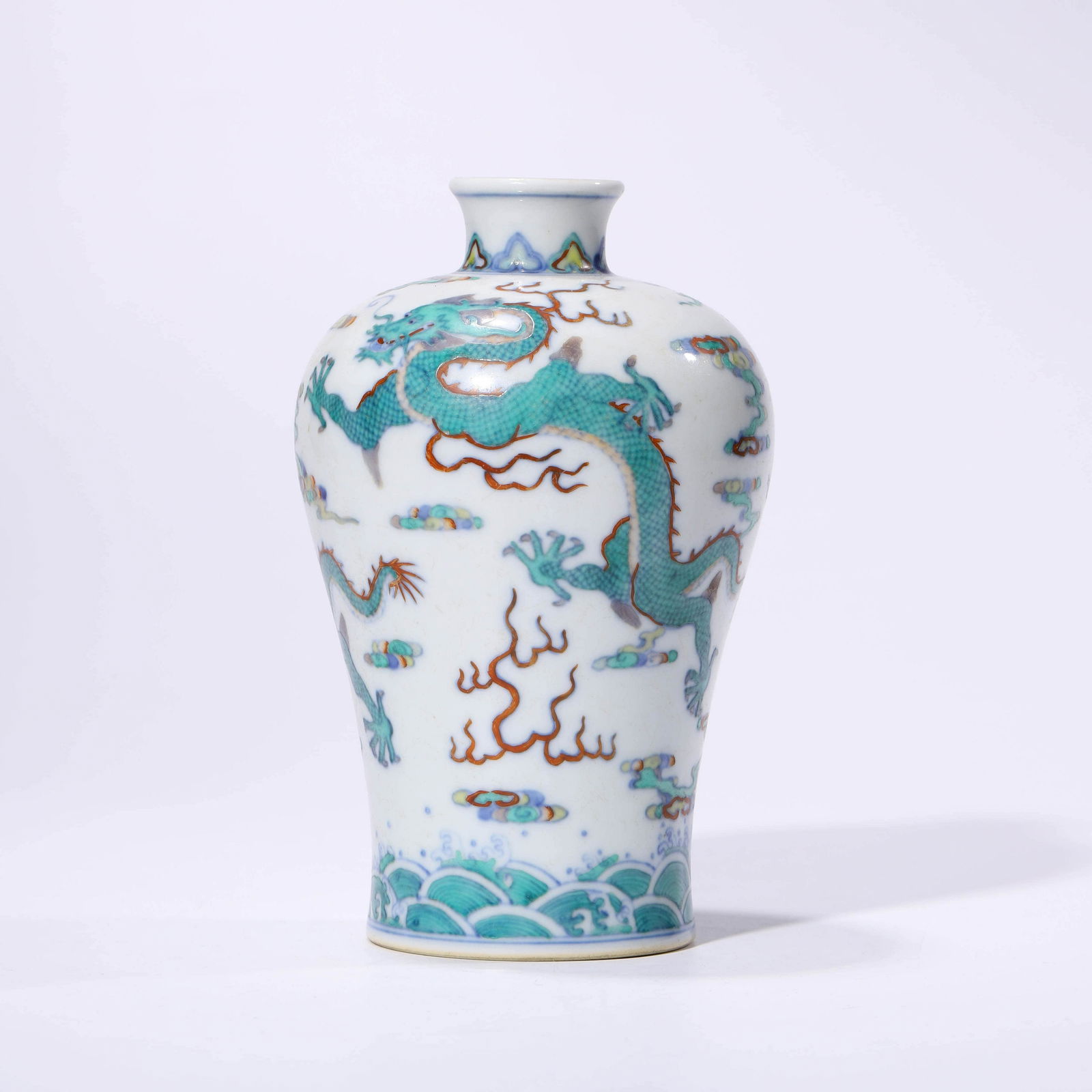 a doucai clouds and dragon meiping vase (1 of 8)