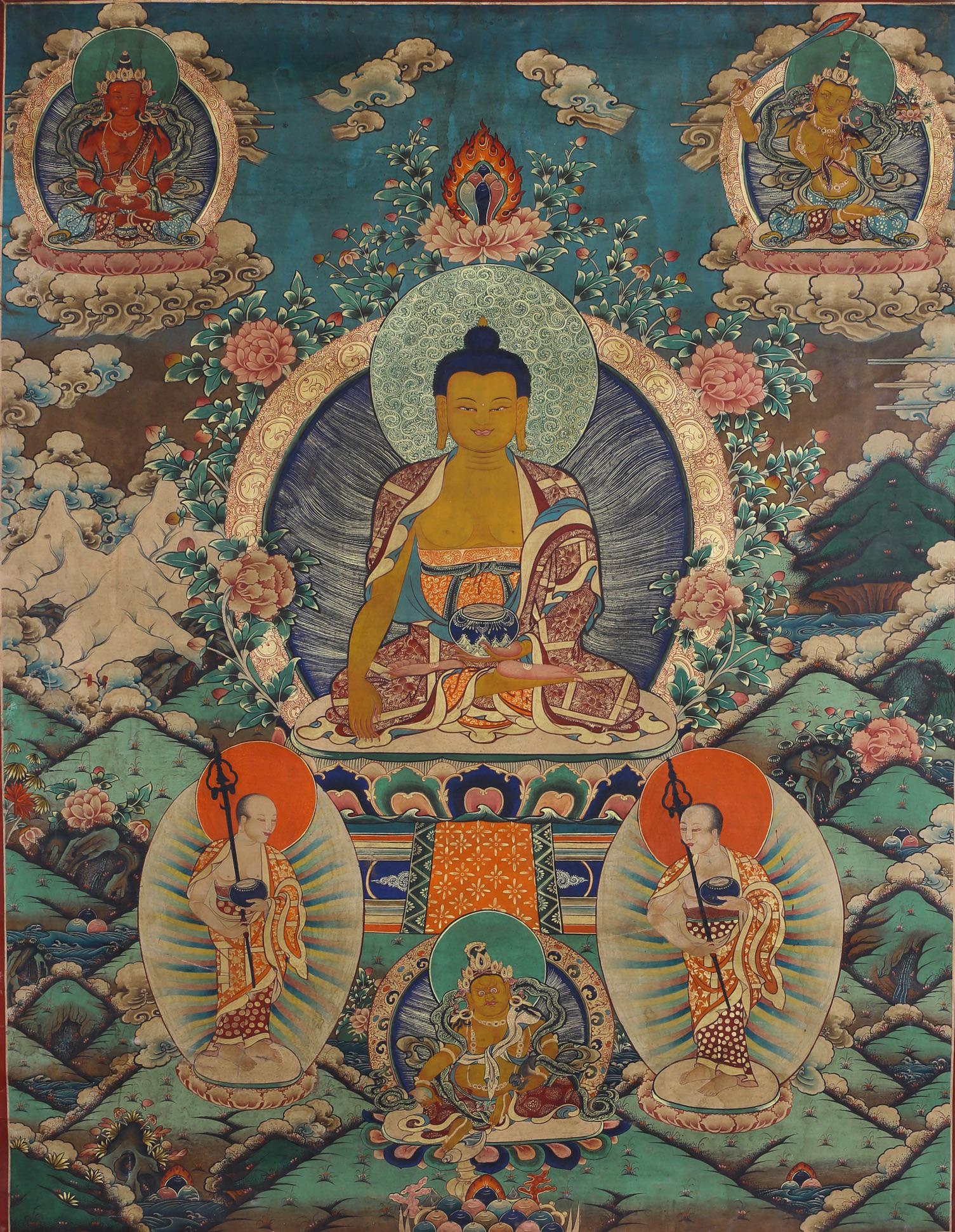 A thangka of shakyamuni (1 of 10)