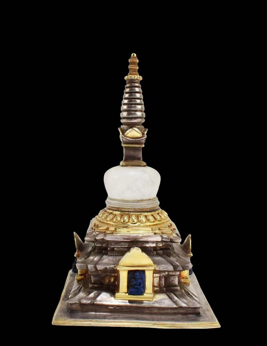 A Gilt Bronze Stupa (1 of 6)