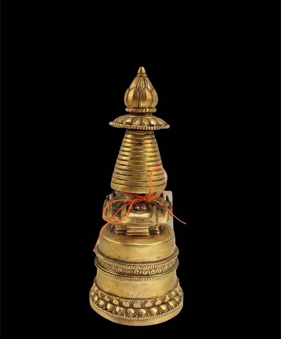 A Gilt Bronze Stupa (1 of 7)