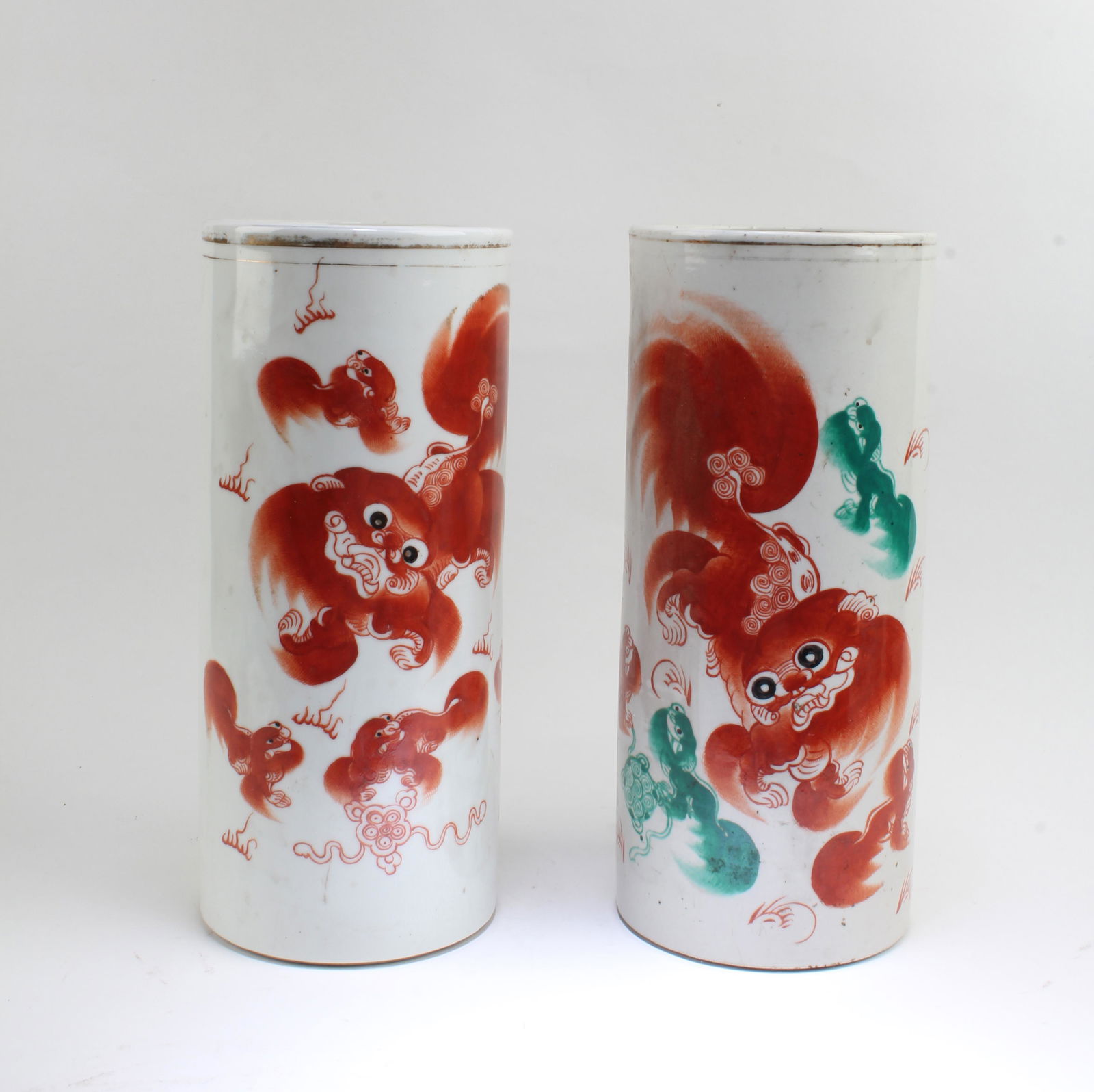 A Group of Two Chinese Porcelain Official Hat Holders (1 of 4)