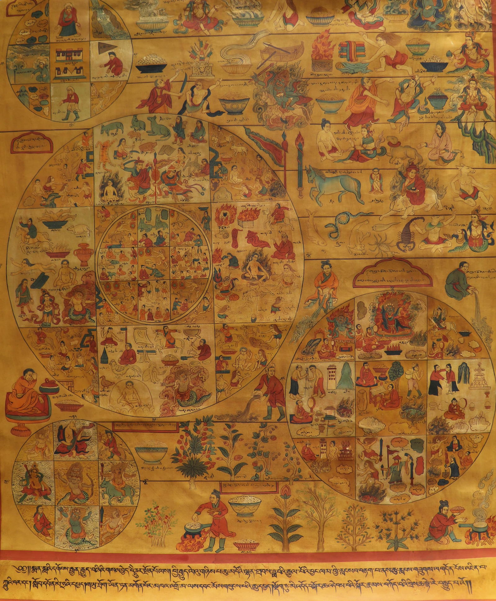 A SET OF TEN TIBETAN STYLE THANGKA (1 of 8)