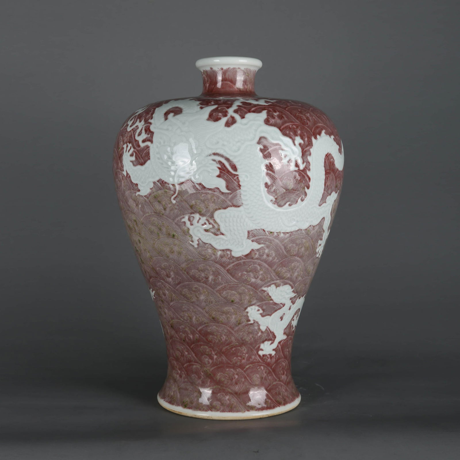 A COPPER-RED GLAZE MEIPING VASE (1 of 5)