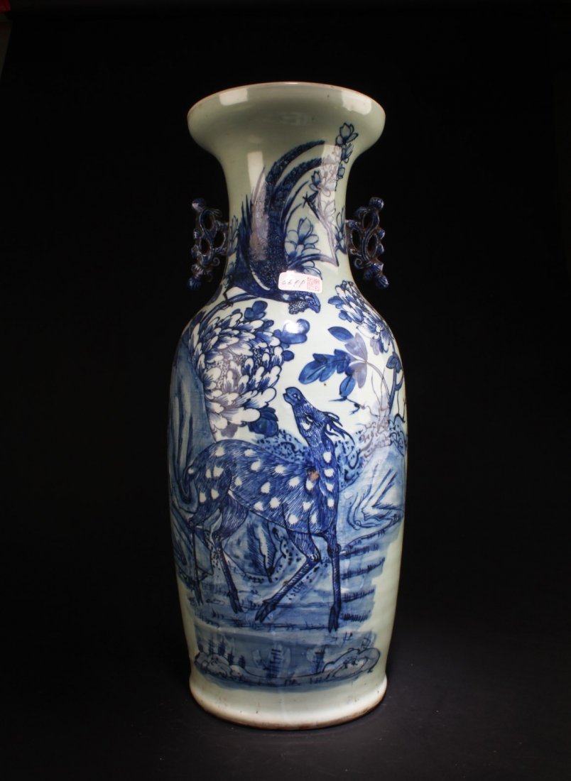 Antique Chinese Blue And White Porcelain Vase (1 of 8)