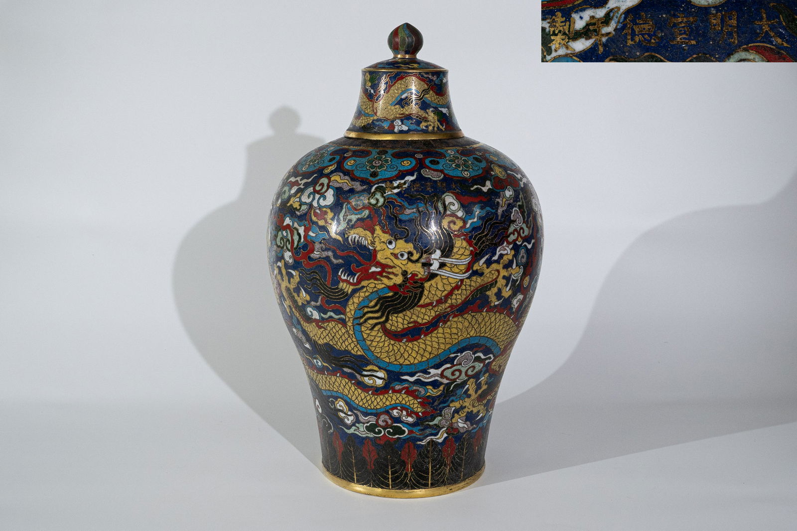 A Cloisonne Enamel Meiping vase (1 of 12)