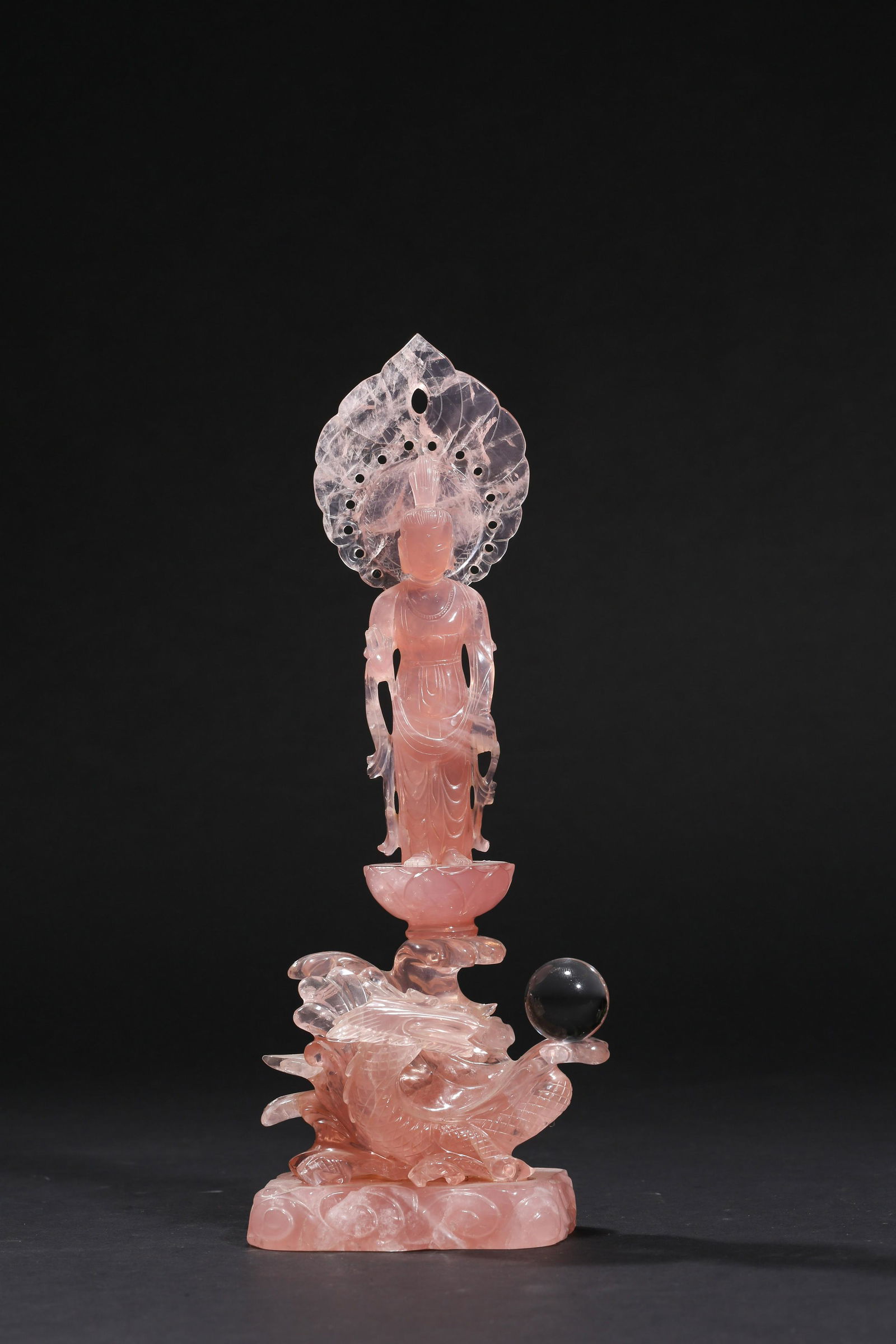 Qing Dynasty: Rose Quartz Guanyin (1 of 9)