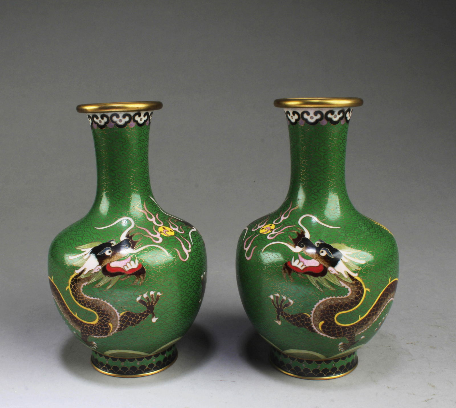 A Pair of Chinese Cloisonne Vases (1 of 4)