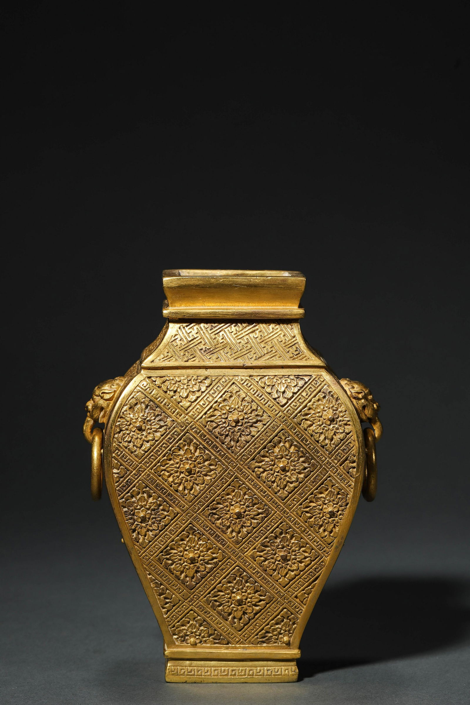 Qing Dynasty: A Gilt Bronze Vase (1 of 8)