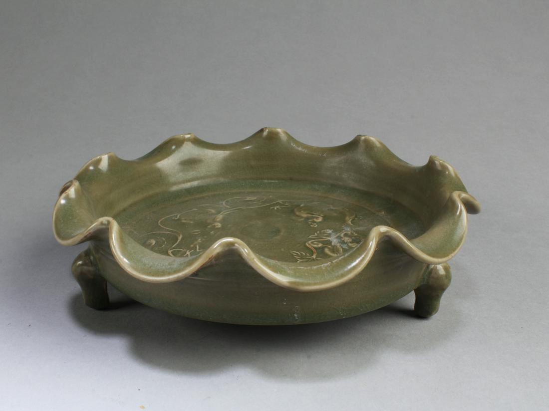 Chinese Crackleware Ink Washer: Chinese Crackleware Ink Washer. Diameter: 7.85"