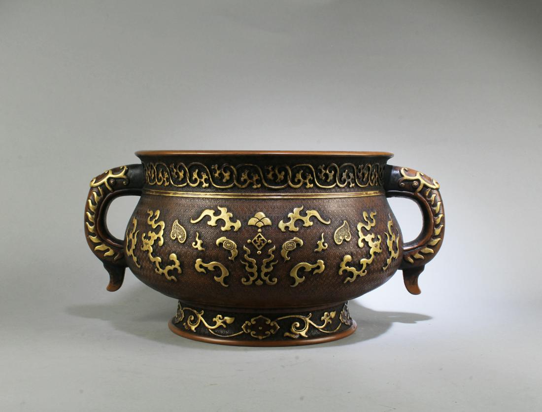 A Large Gilt Bronze Censer (1 of 7)