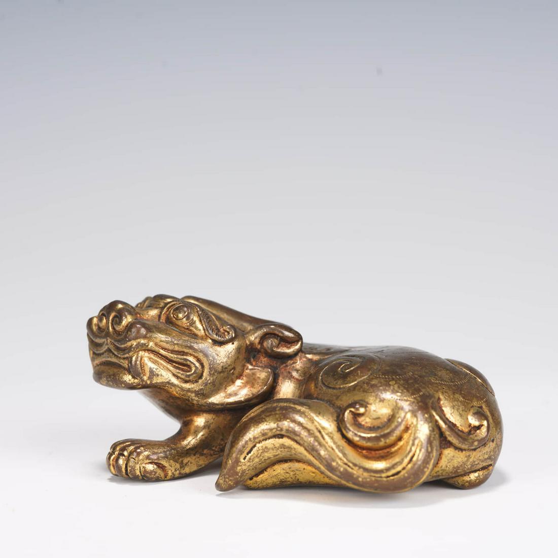 Gilt Bronze Mythical Beast Paper Weight (1 of 7)
