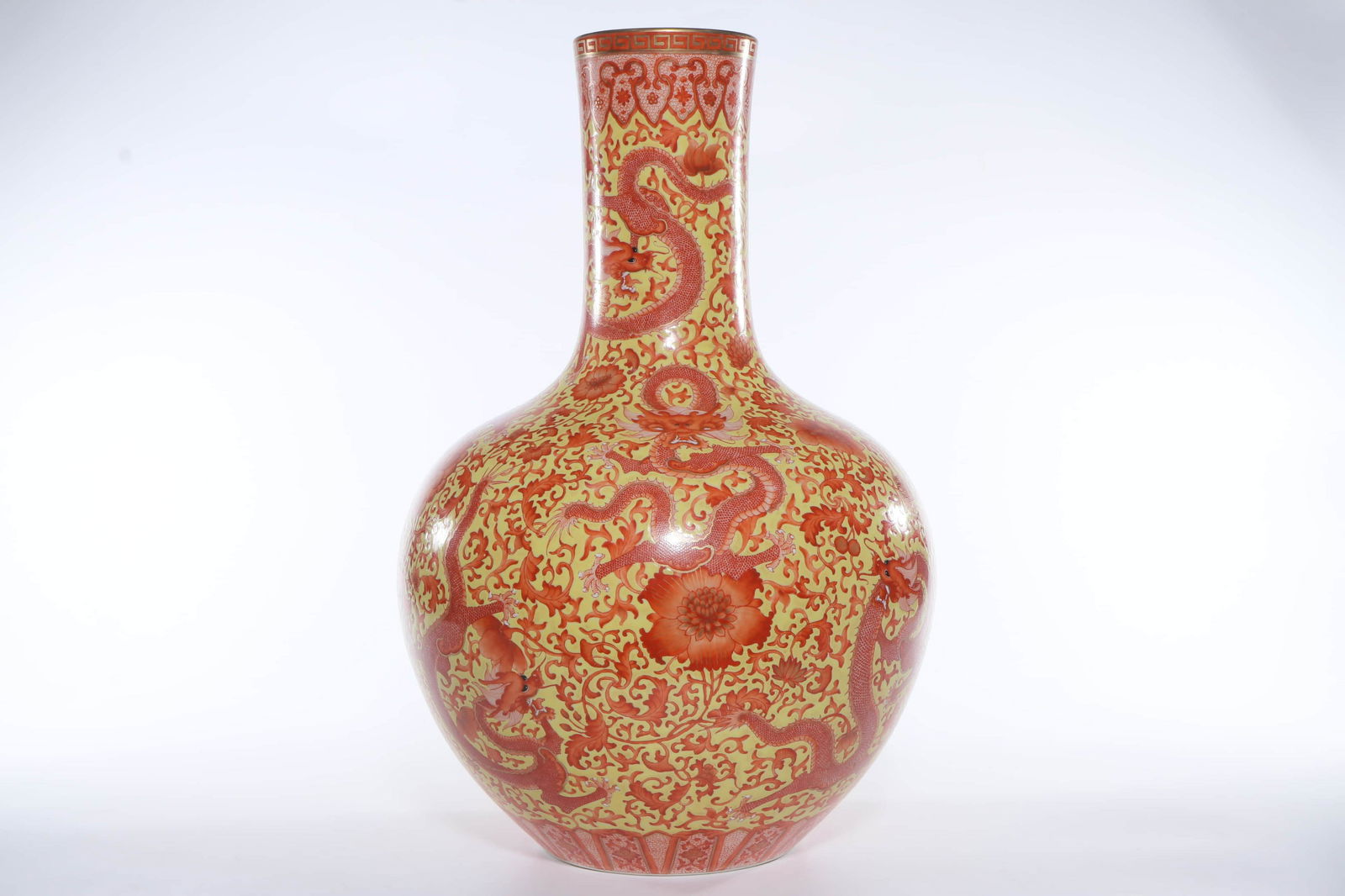 Yellow-Glaze and Iron-Red Glaze Dragon Tianqiuping (1 of 9)
