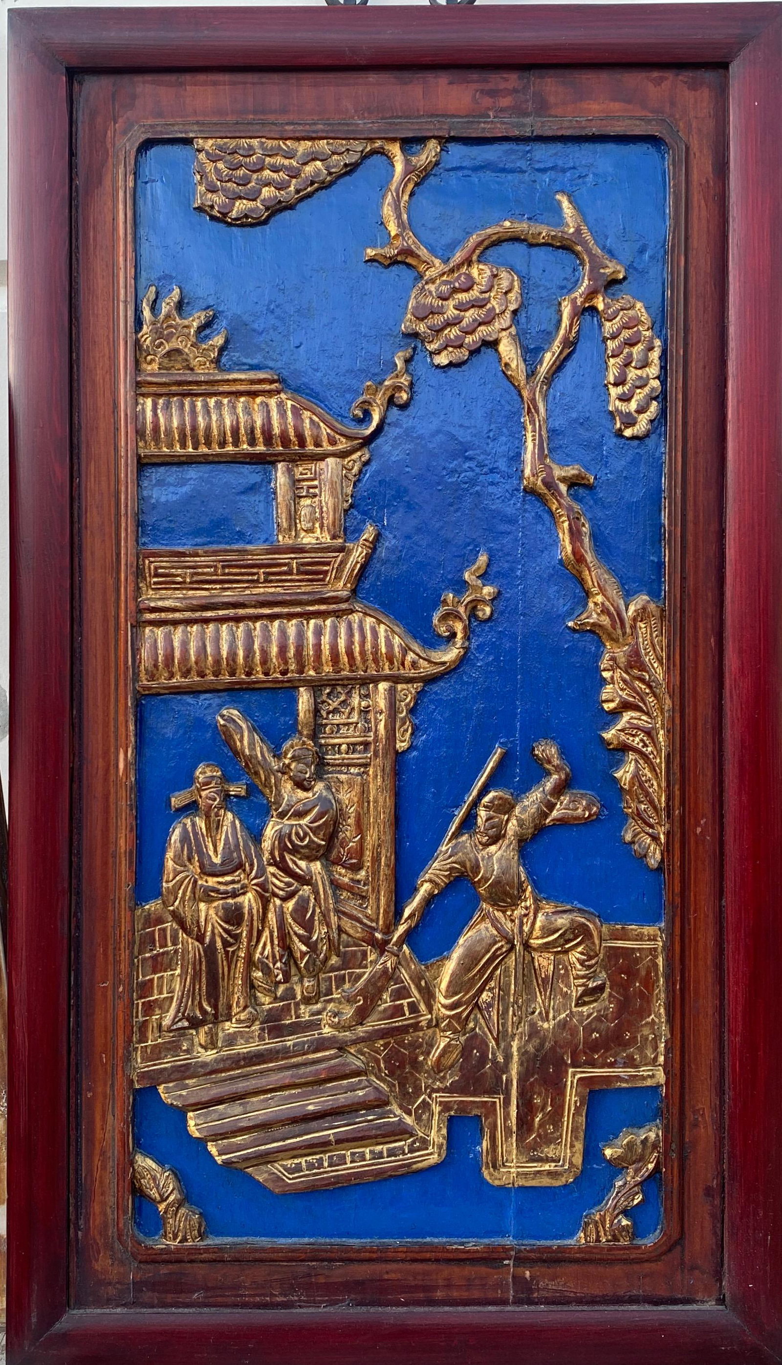 A Framed Lacquer Wood Artwork (1 of 3)