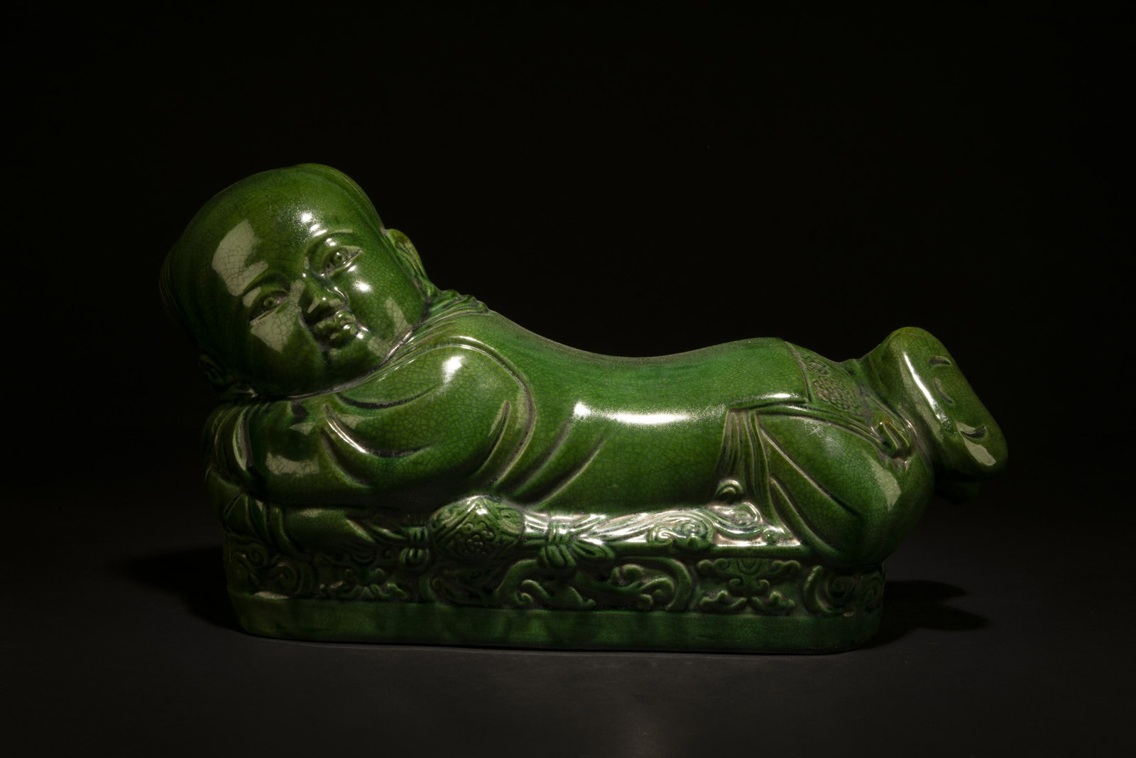 A Porcelain Pillow: A Porcelain Pillow. Length: 13"