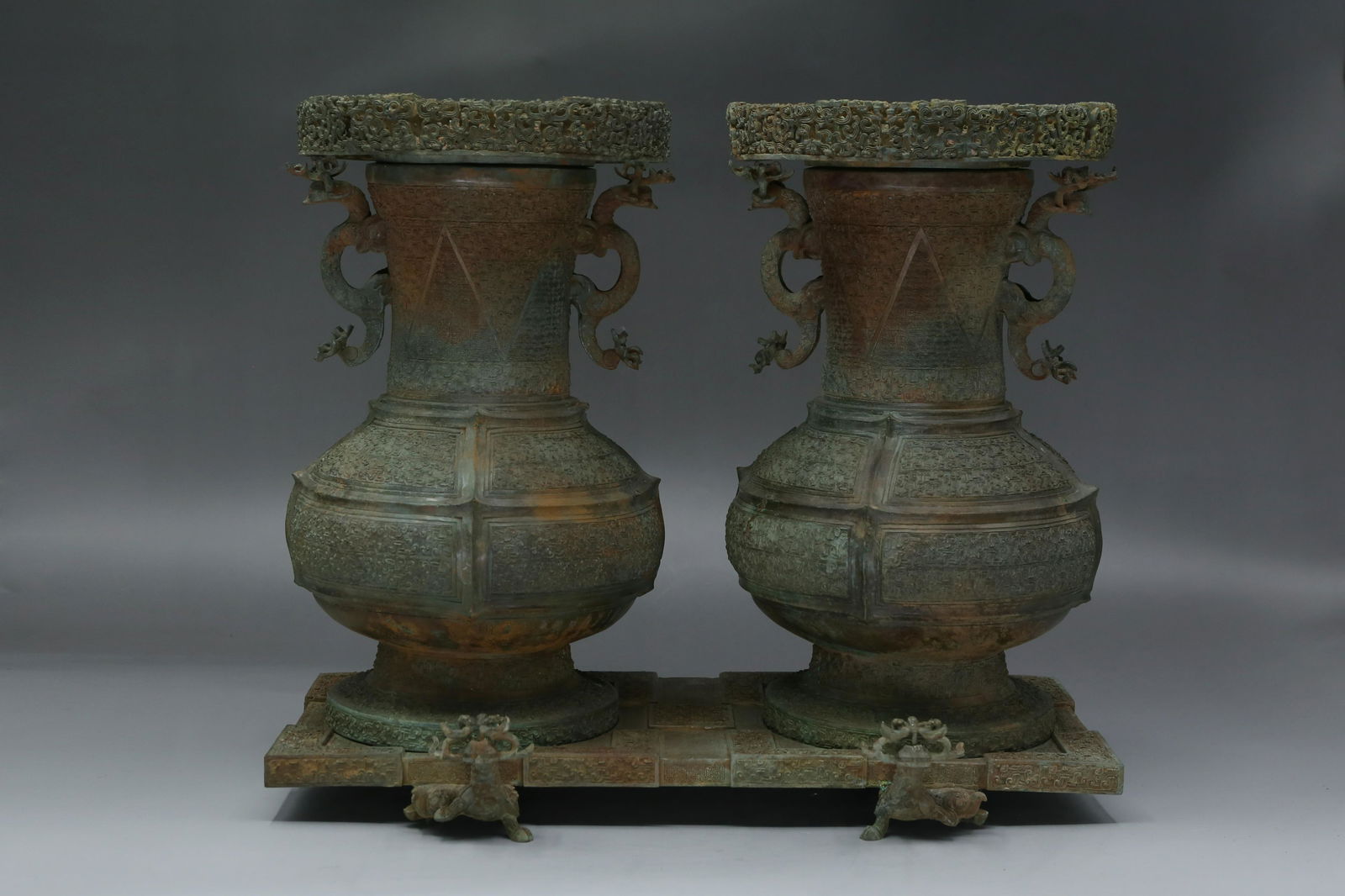 A Group of Two Bronze Vases (1 of 10)