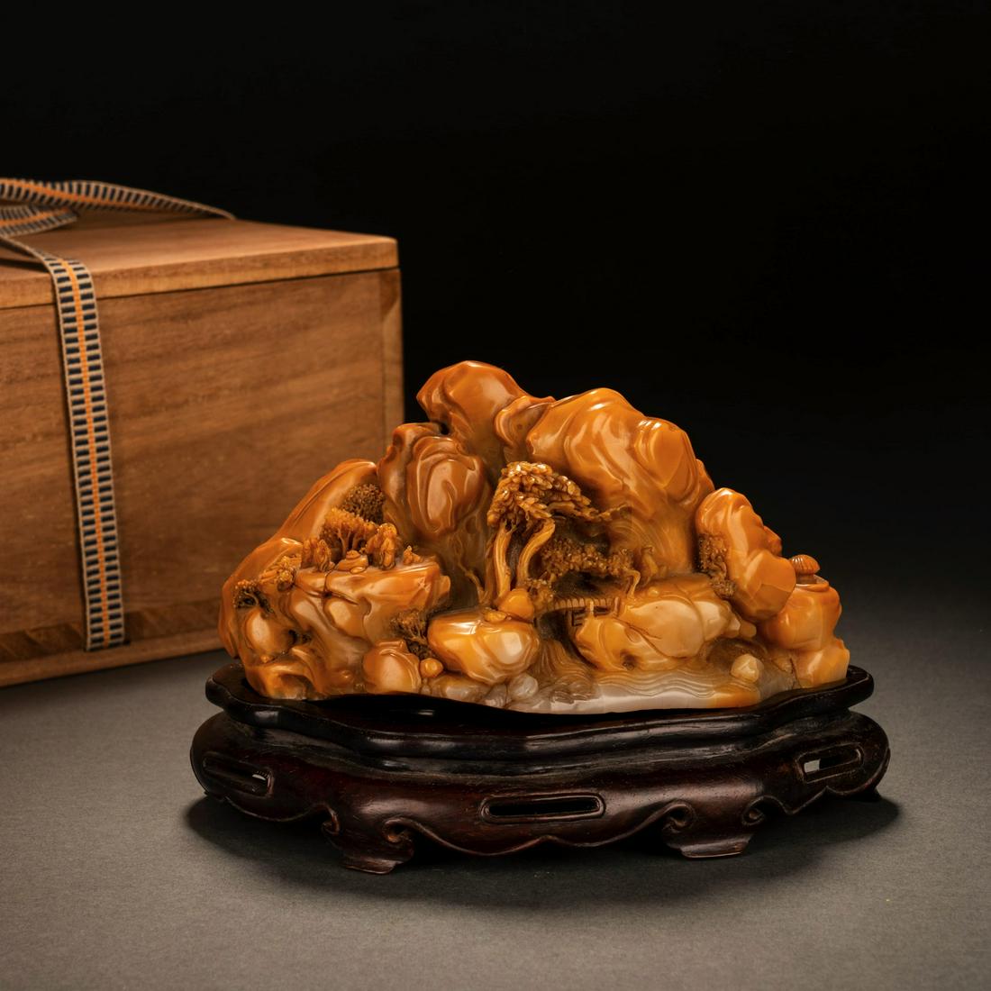 Carved Tianhuang Stone Figure Boulder (1 of 11)