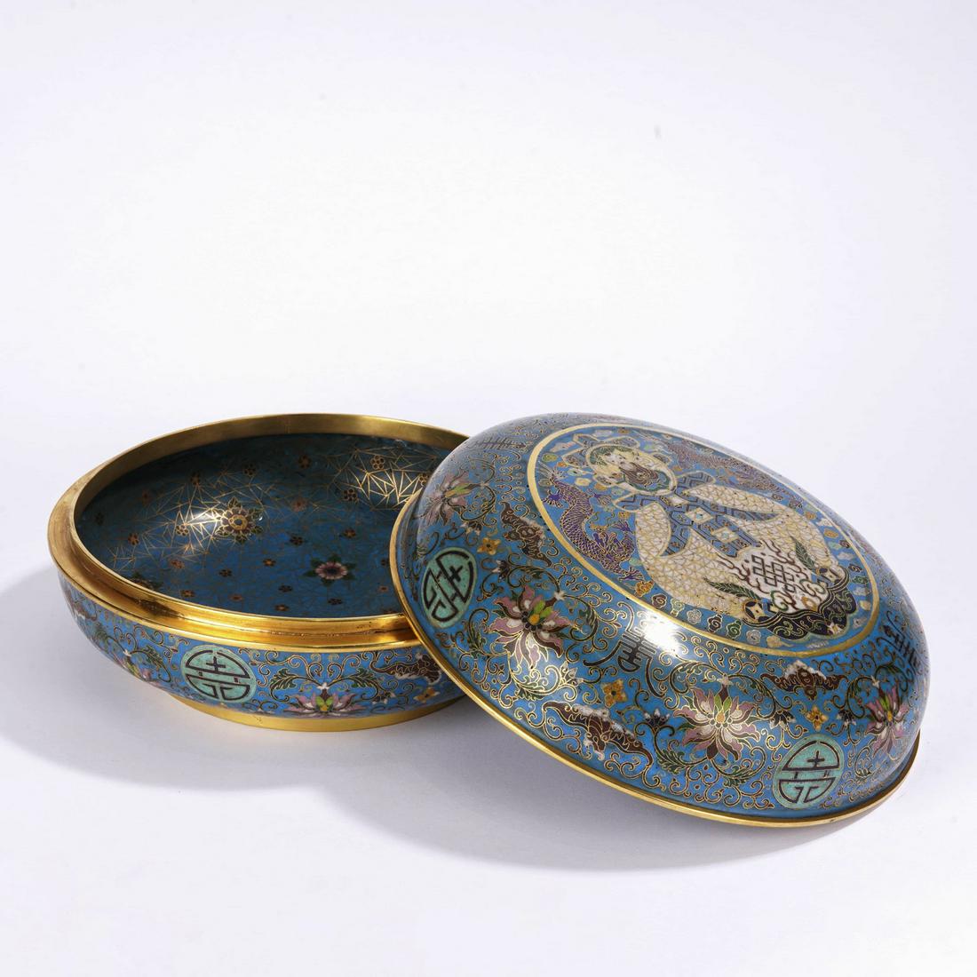 Cloisonne Enamel Longevity Box and Cover (1 of 8)
