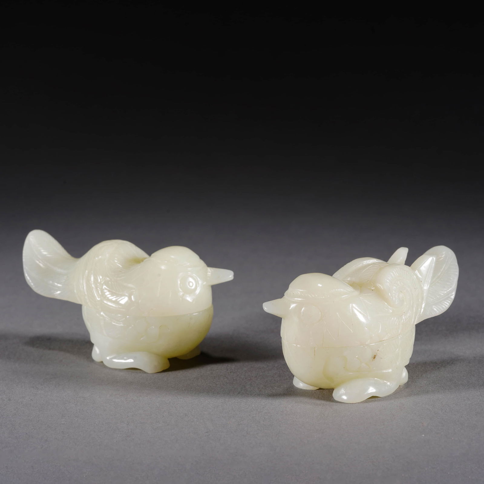 White Jade Mandarin Duck Box and Cover (1 of 10)