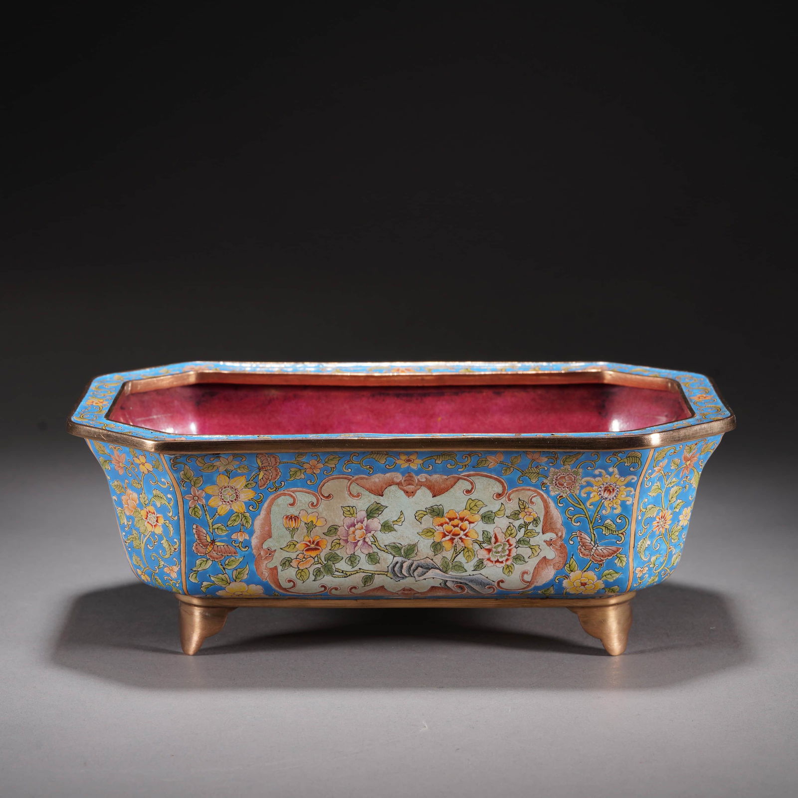 Enamel Enclosing Flower Square Pot (1 of 12)