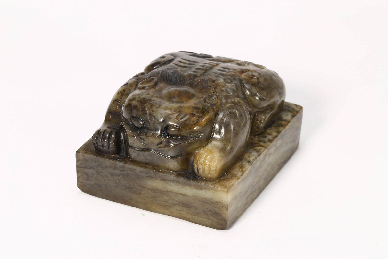 Carved Brownish Jade Beast Seal (1 of 7)