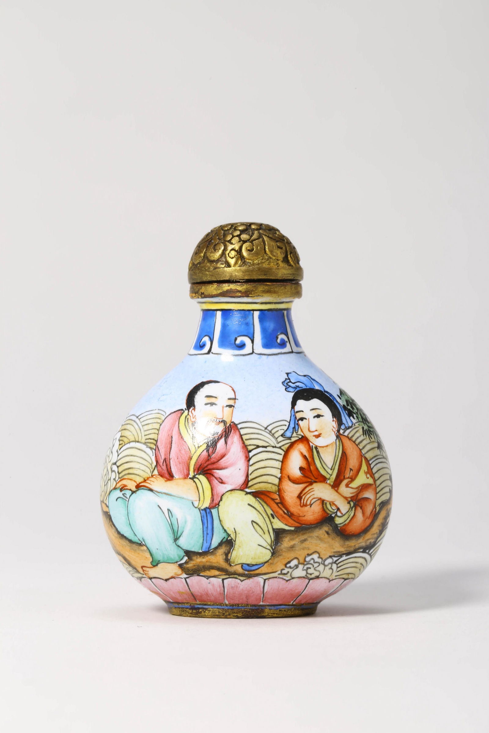 Enamel Figure Snuff Bottle (1 of 5)