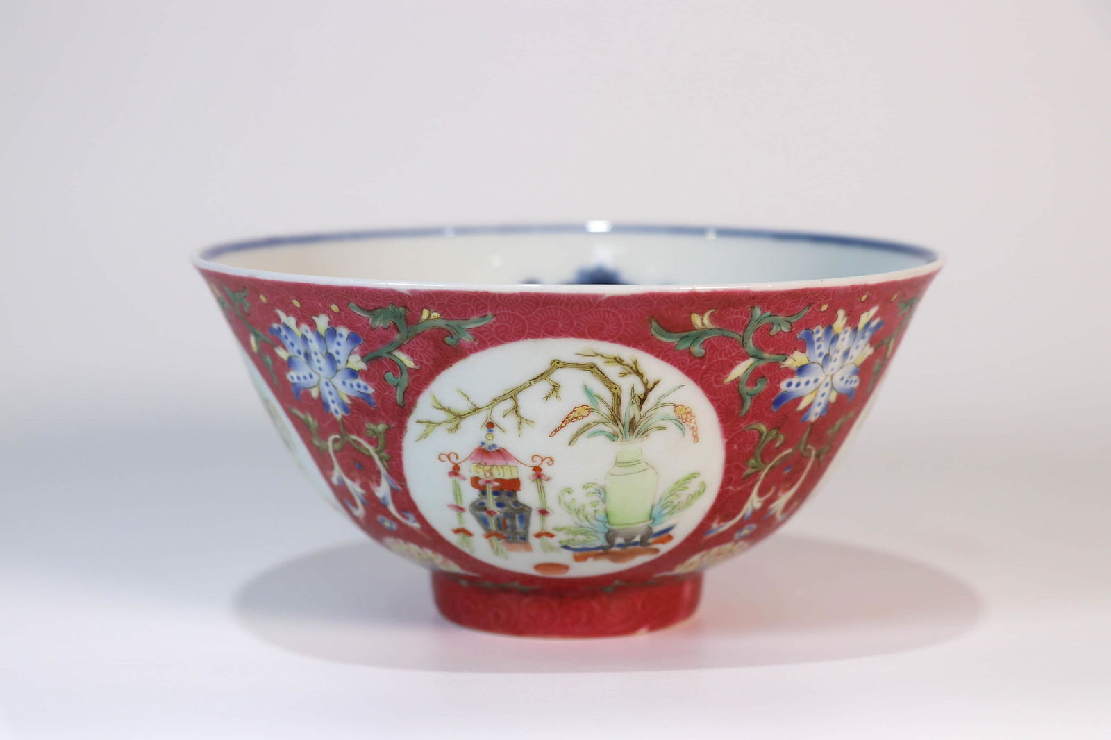 Rouge-Red Glaze Antiques Bowl (1 of 4)