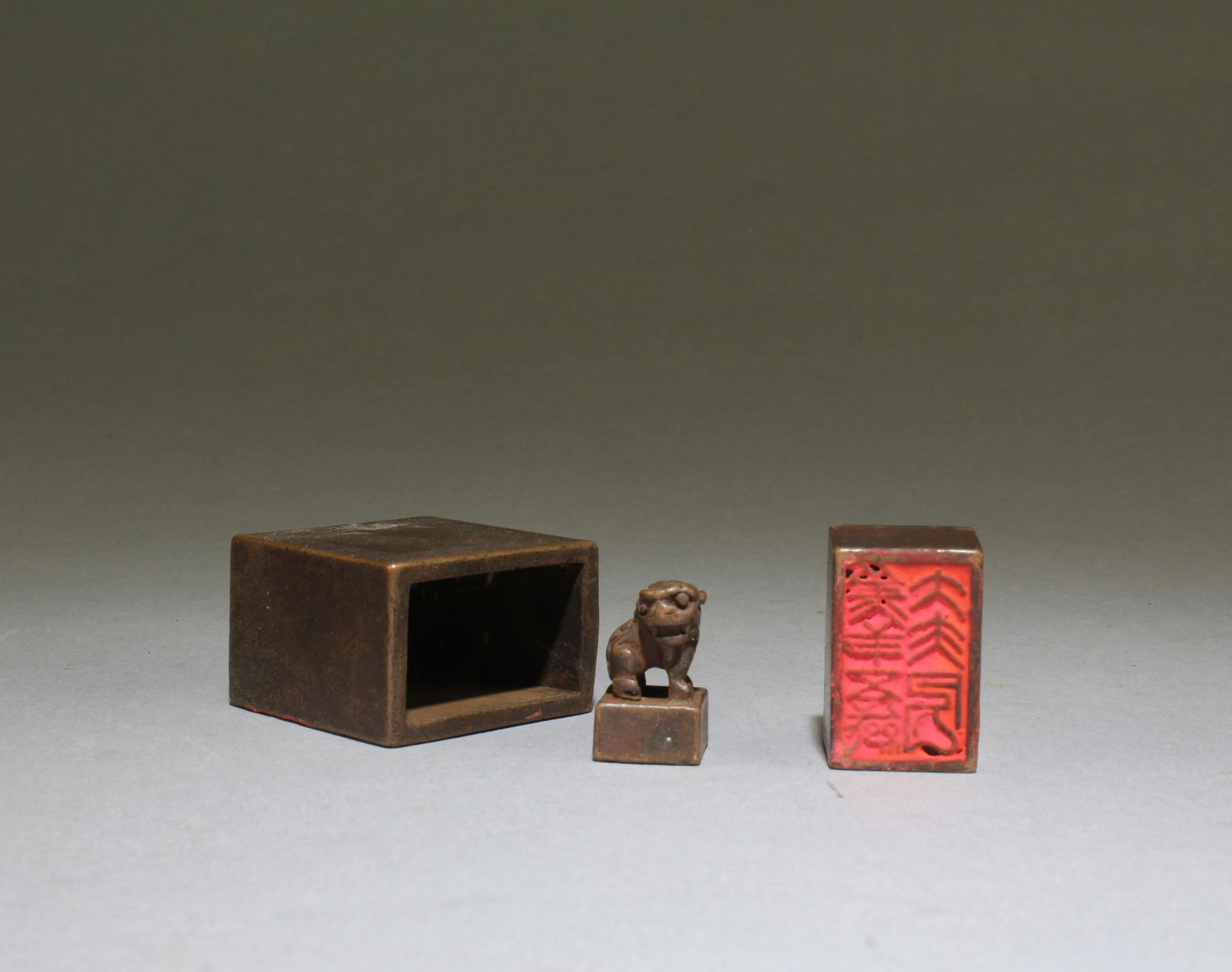 A Set of Three Chinese Bronze Seal (1 of 6)