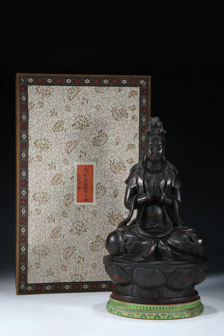 A Carved Agarwood Guanyin Statue (1 of 9)