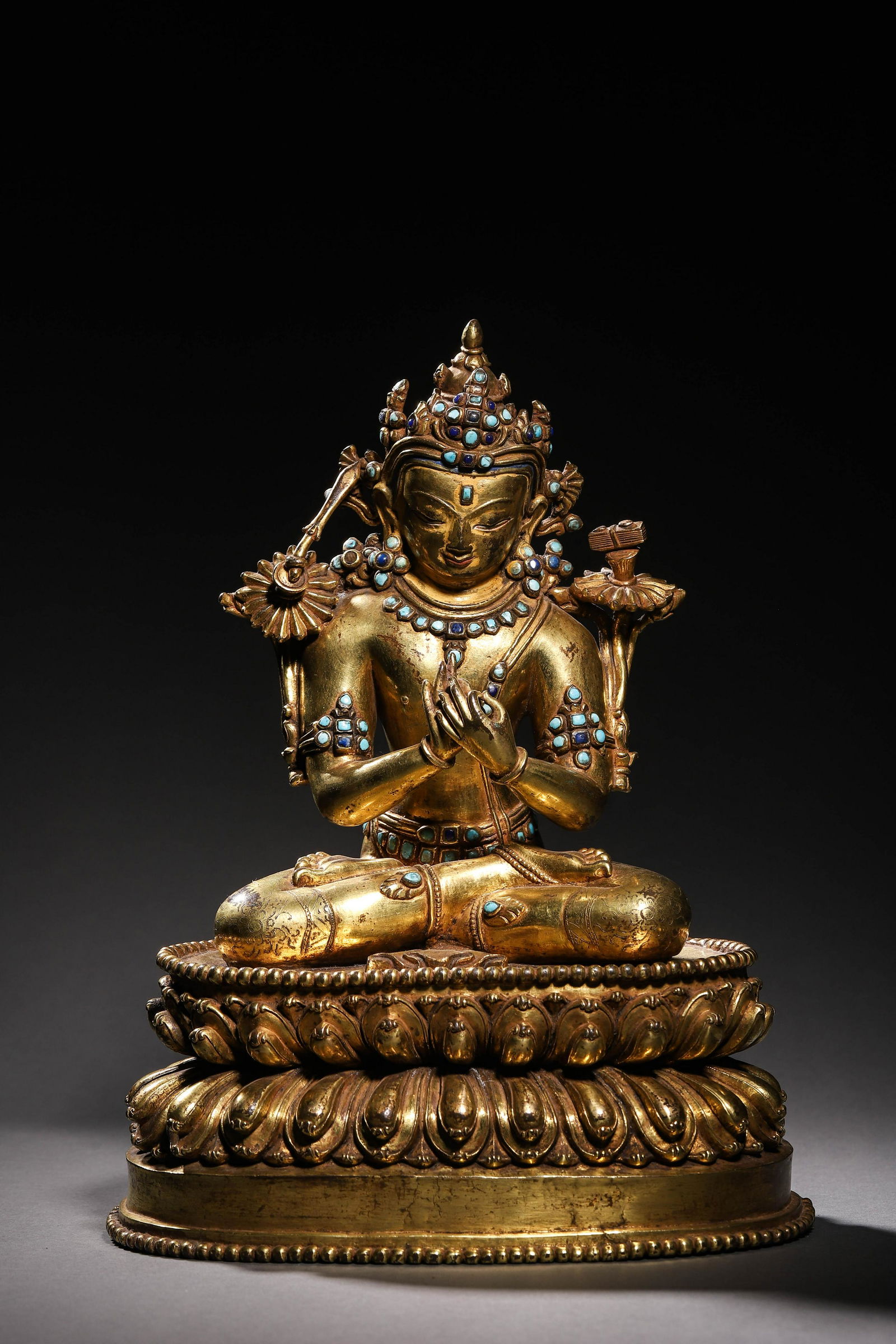 Ming: A Gilt Bronze Seated Buddha Statue (1 of 18)