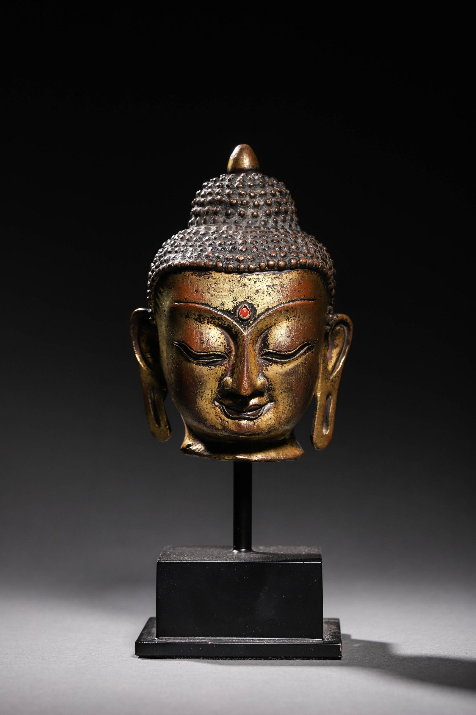 Ming: A Gilt Bronze Buddha Head (1 of 13)