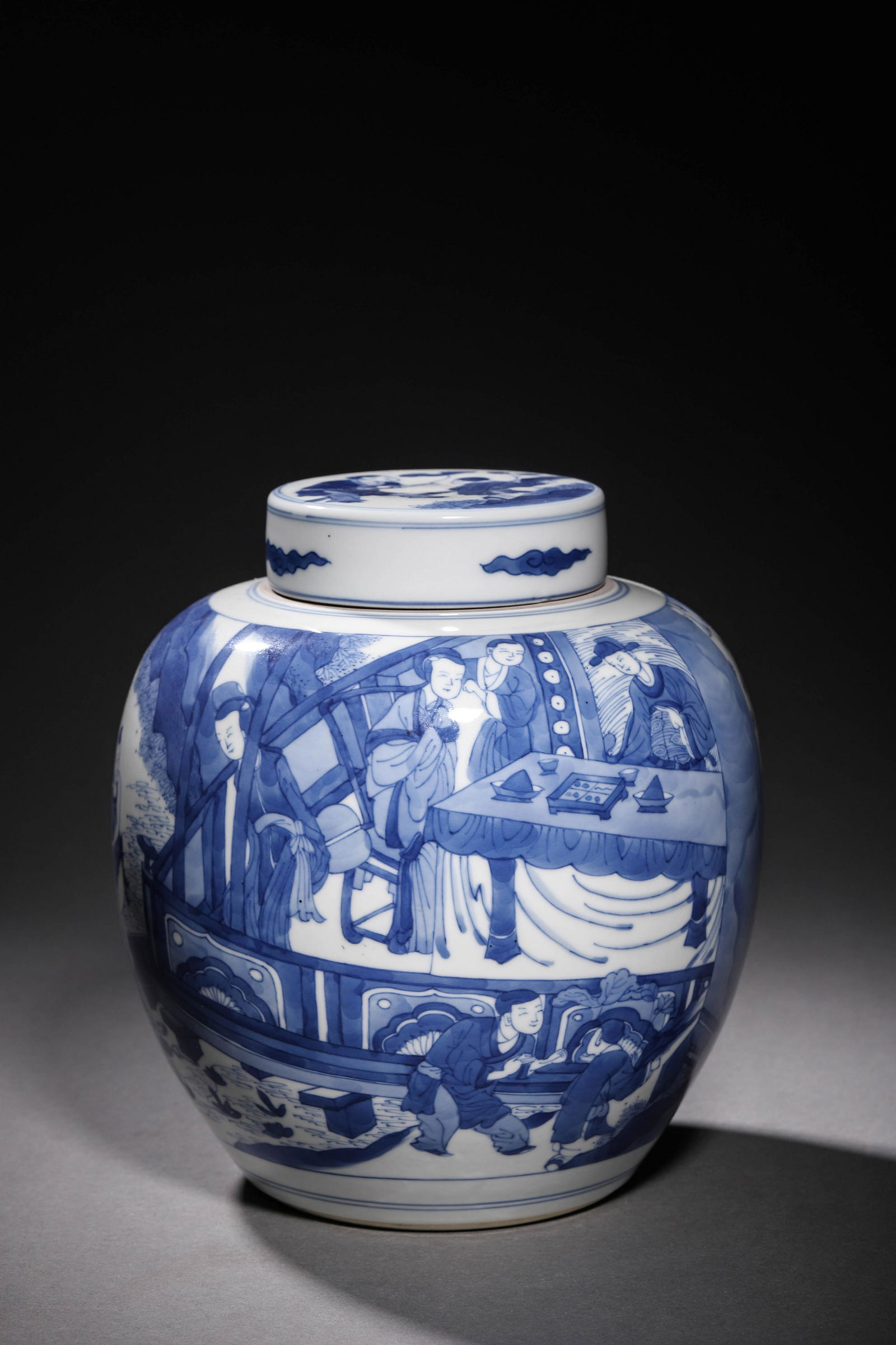 Qing KangXi: A Blue & White Porcelain Jar (1 of 9)