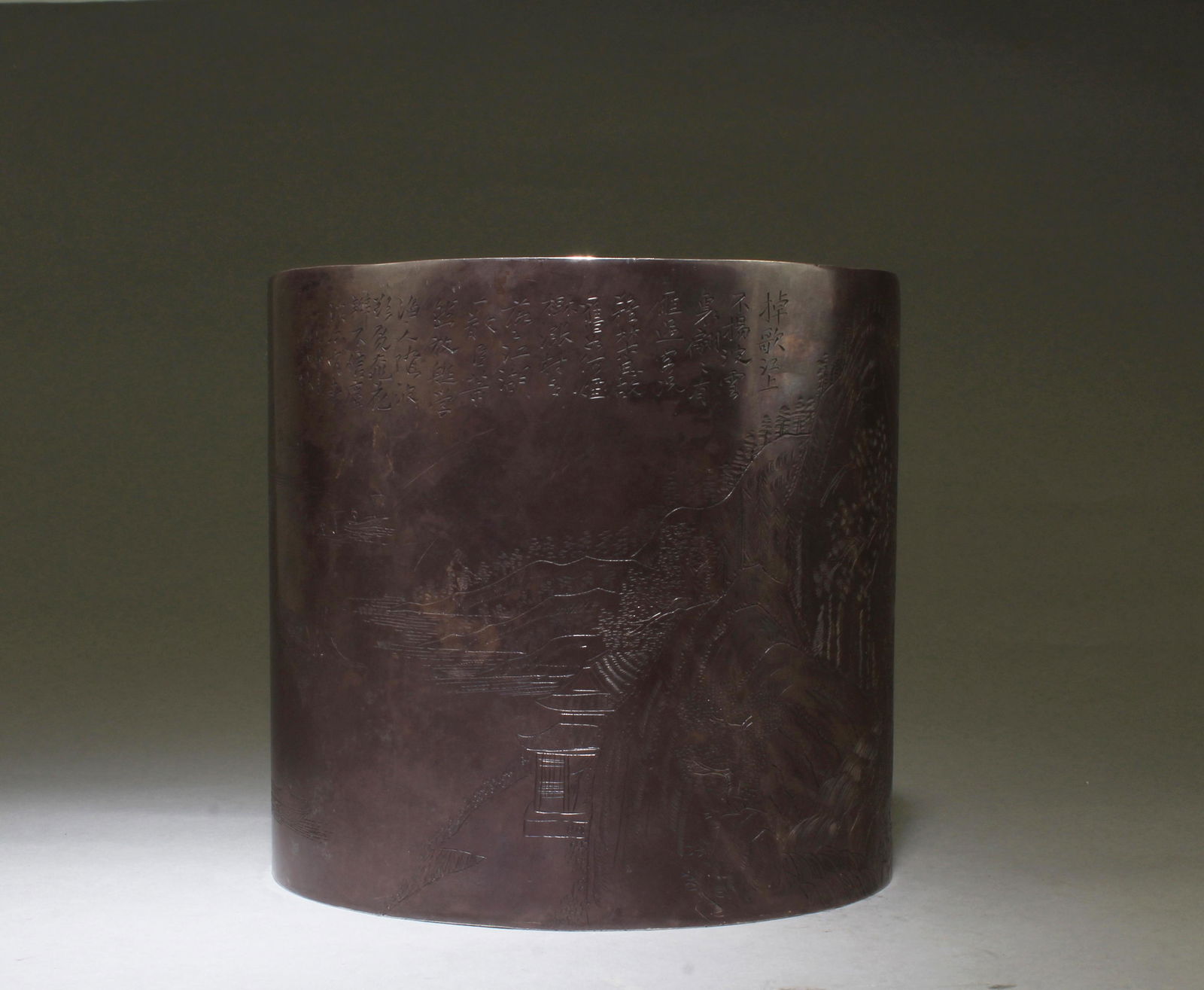 A Silver Round Brushpot (1 of 7)