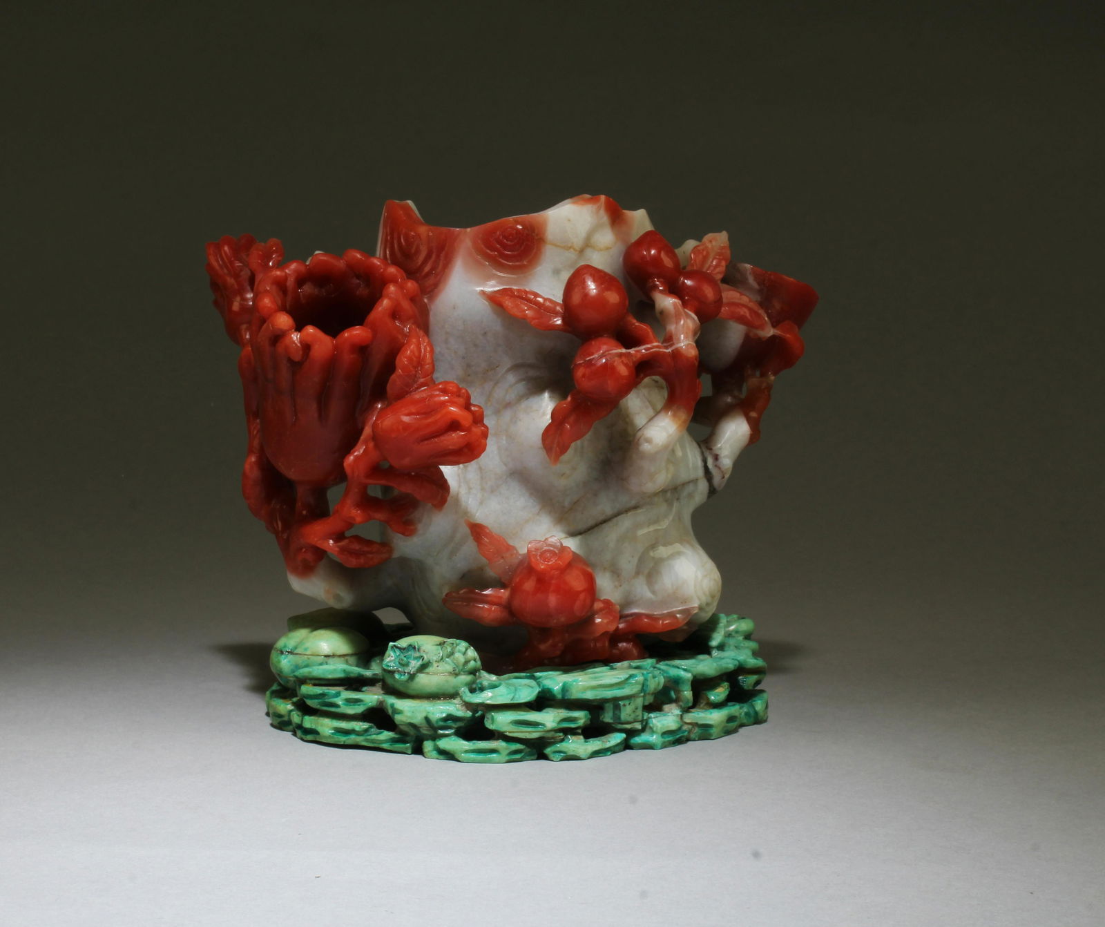 A Carved Nan Hong Agate Ornament (1 of 7)