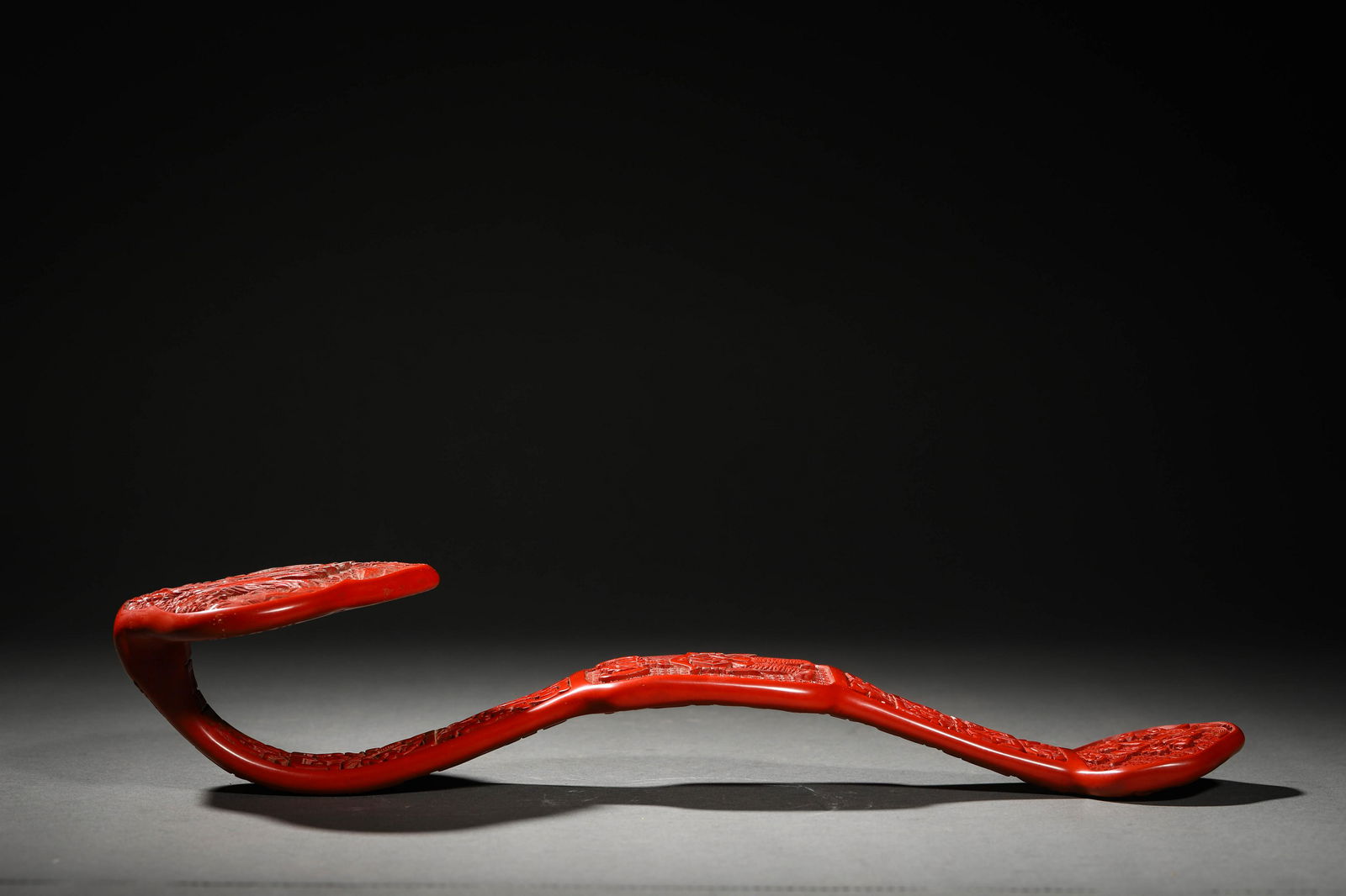 Qing: A Cinnabar Lacquer Ruyi Scepter (1 of 8)