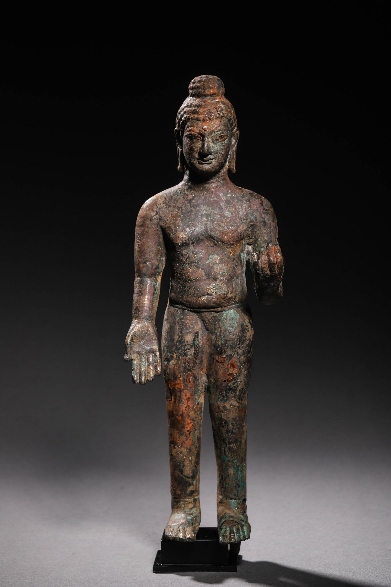 8th Century: A Bronze Standing Buddha Statue (1 of 10)