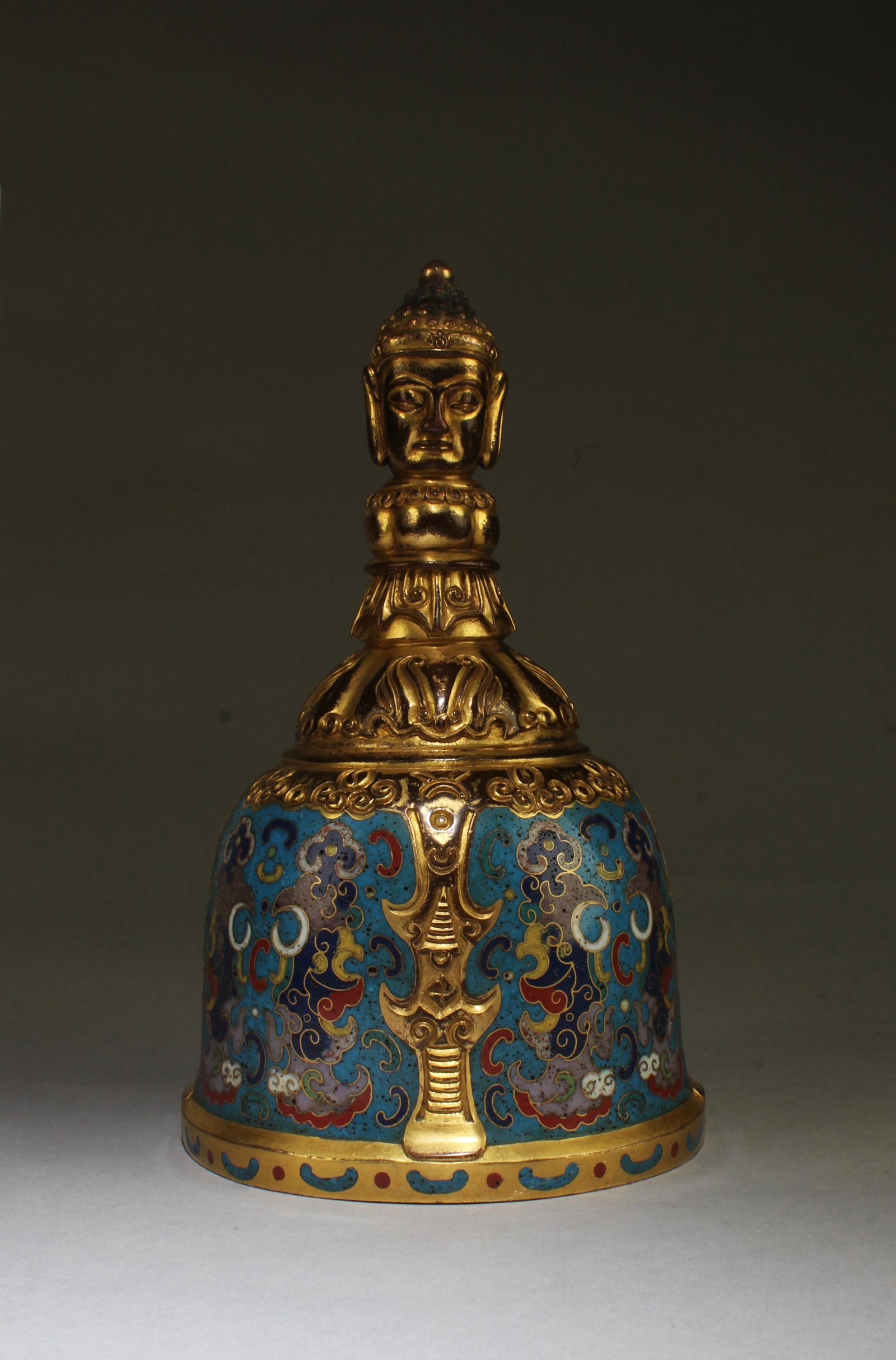 Ming, Cloisonne Buddhist Ritual instrument: Ming, Cloisonne Buddhist Ritual instrument. Height: 7.7" Diameter: 4.7"