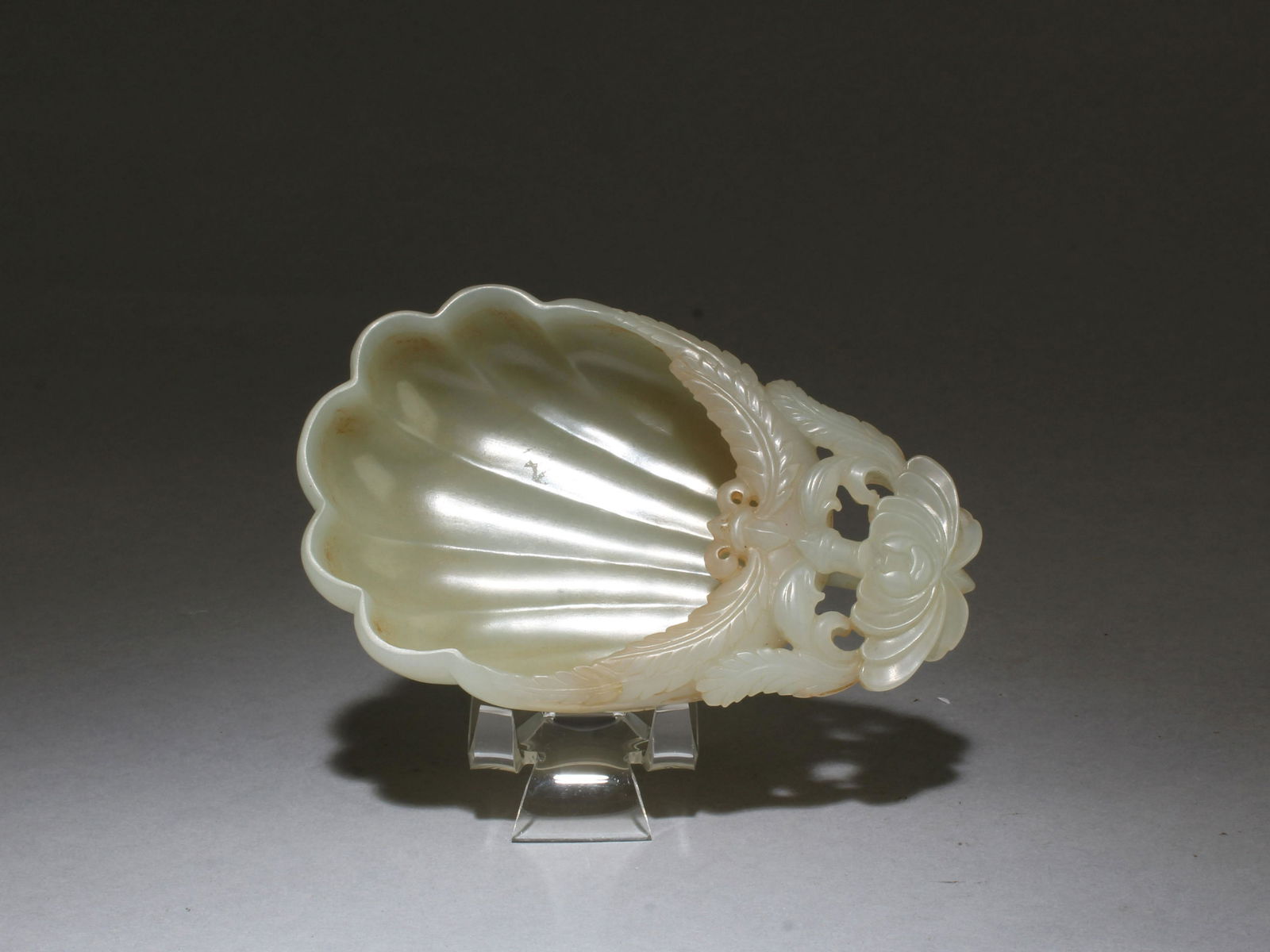 Qing Dynasty: A Carved White Jade Ink Washer (1 of 6)