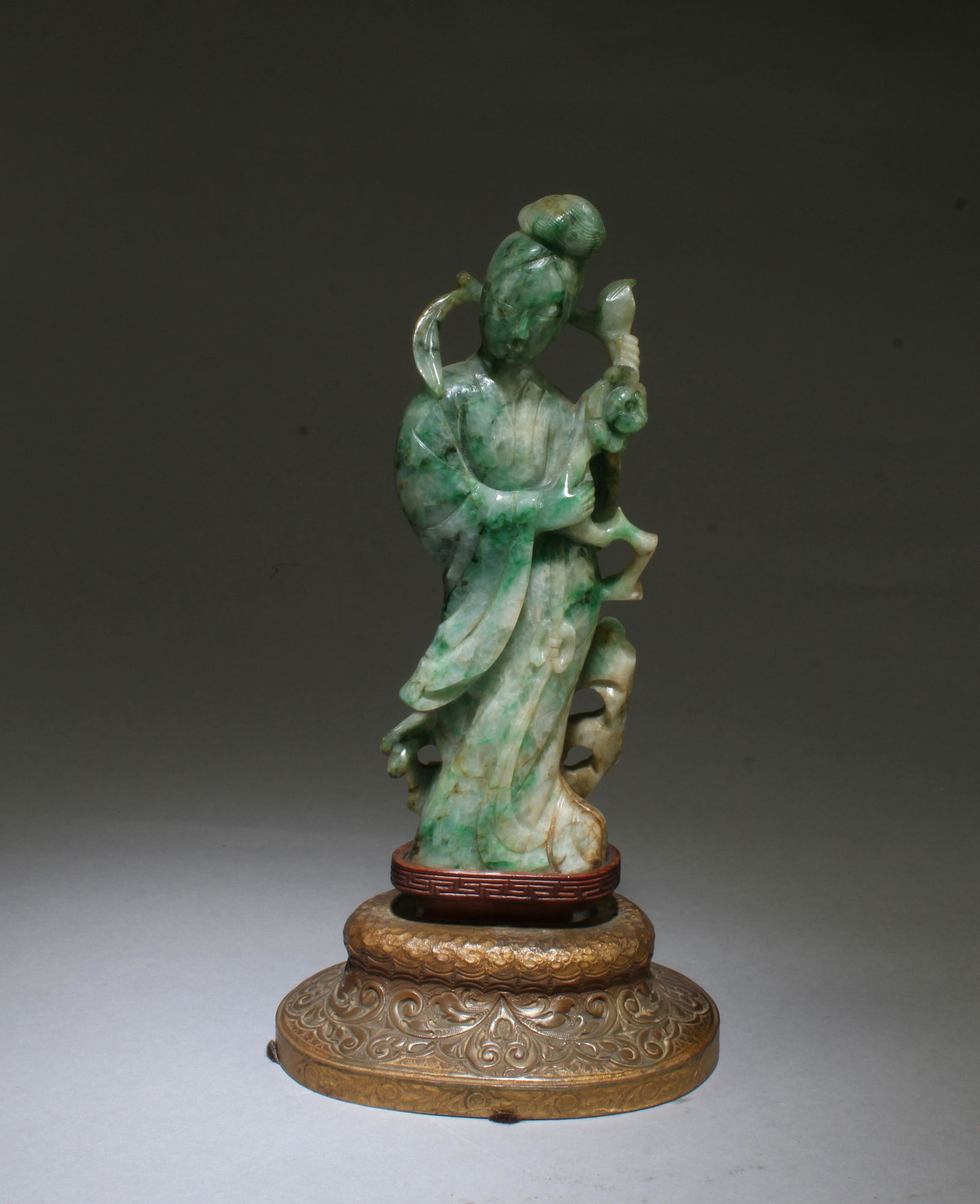 Chinese Carved Jade Guanyin Statue (1 of 6)