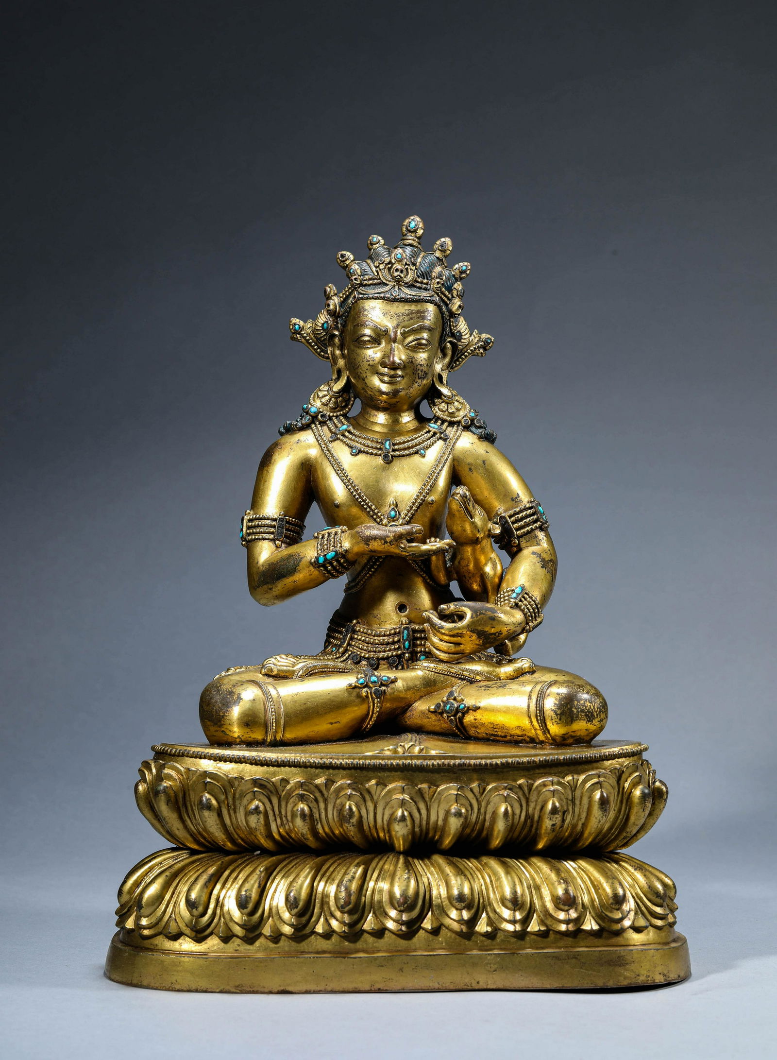 Tibetan Style Gilt-Bronze Statue of Jambhala (1 of 11)