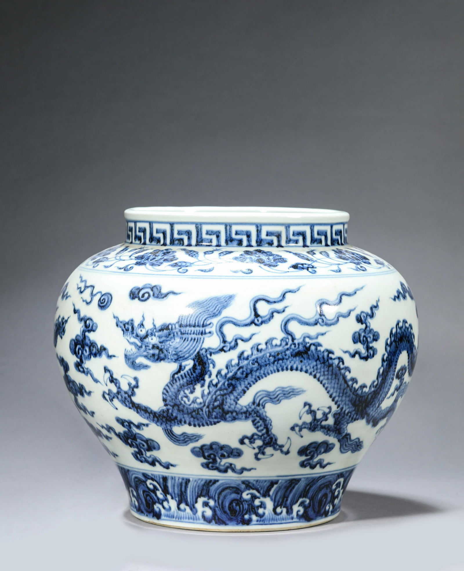 Blue and White Sea Dragon Jar (1 of 7)