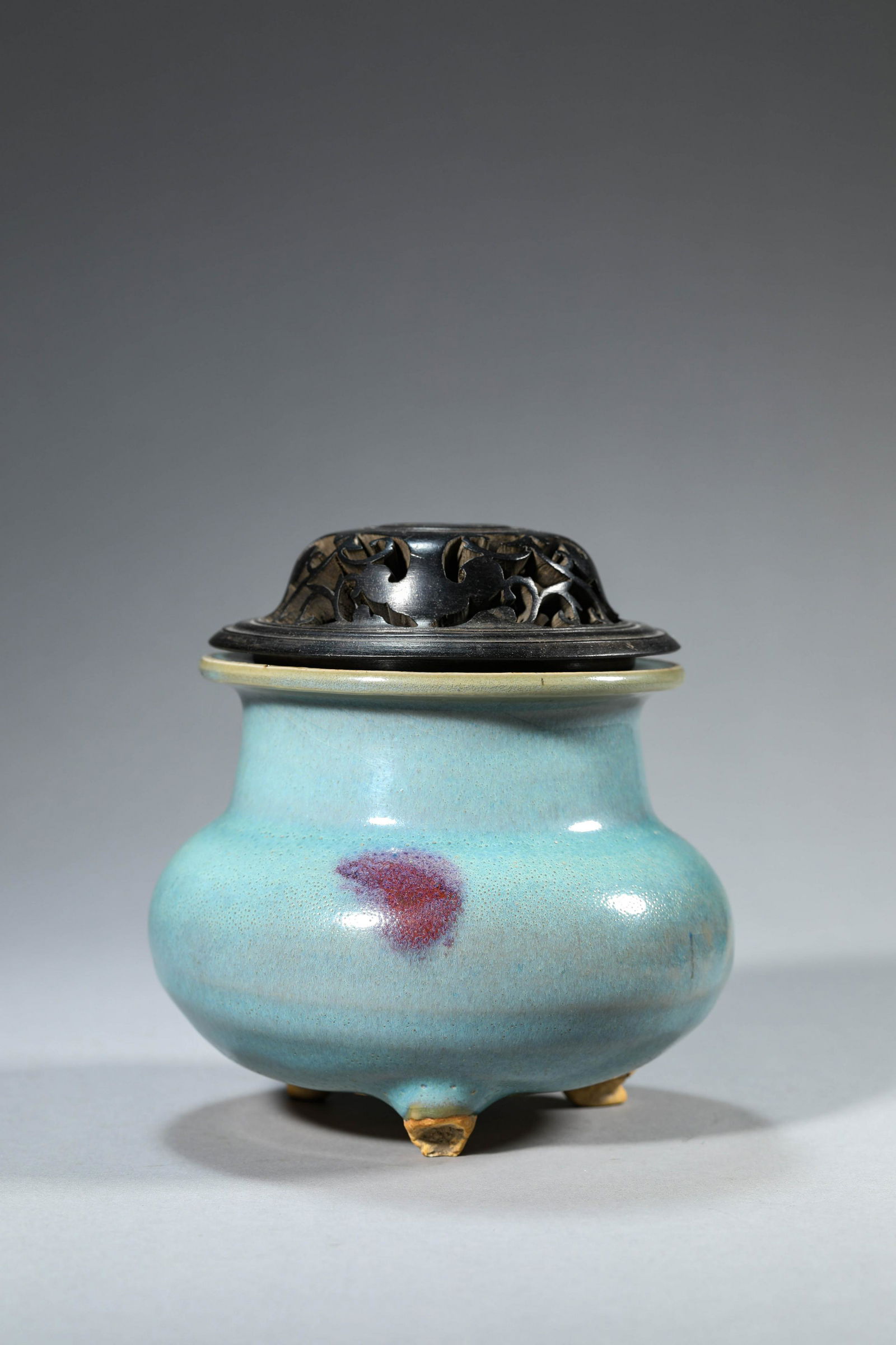 Jun Ware Purple-Splashed Tripod Censer (1 of 6)