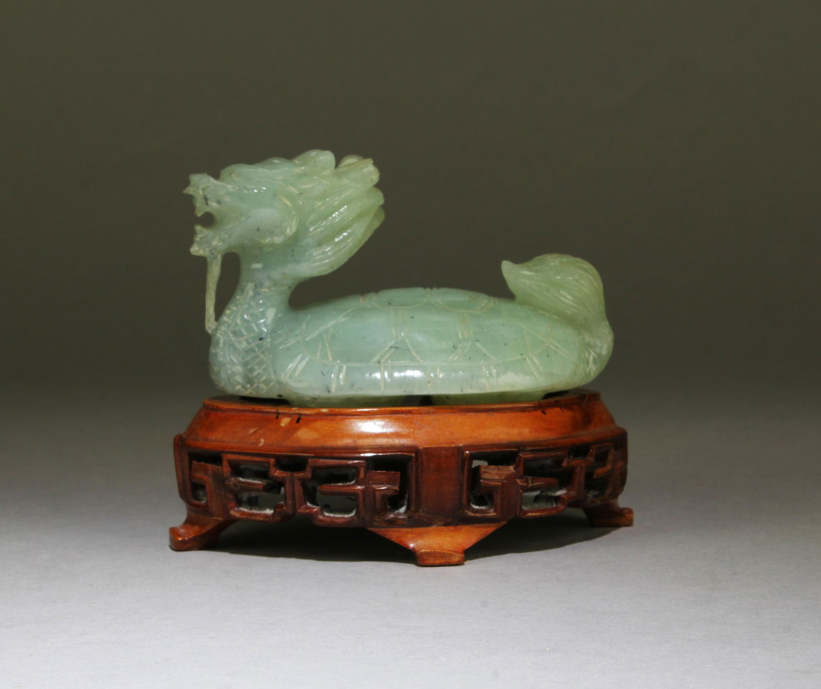A Celadon Color Jade Dragon Turtle (1 of 6)