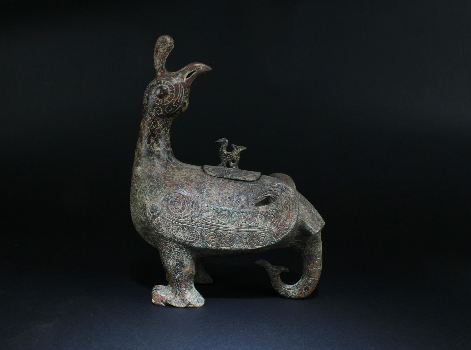 A Bronze Archaistic Mythical Beast Ornament (1 of 7)