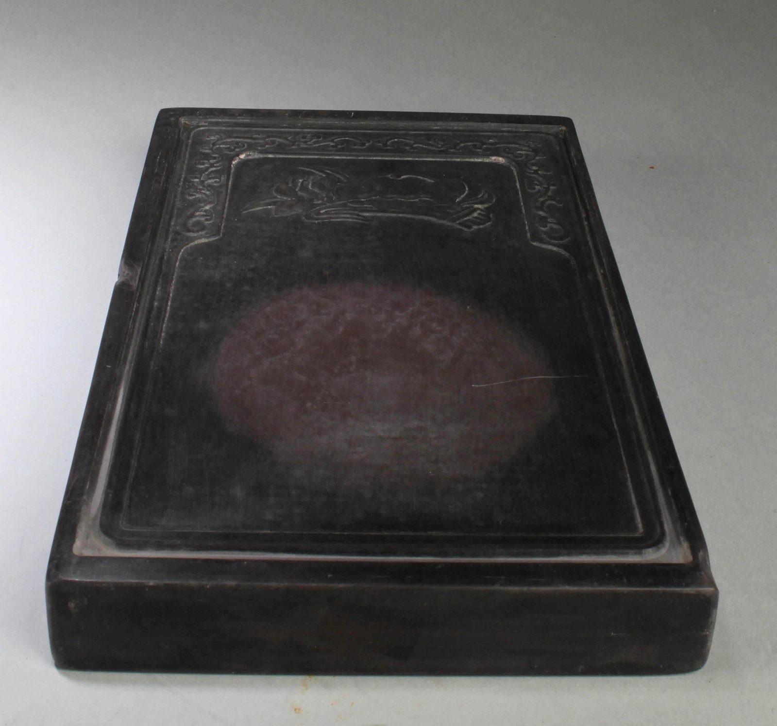 A Chinese Inkstone: A Chinese Inkstone, Length: 9"