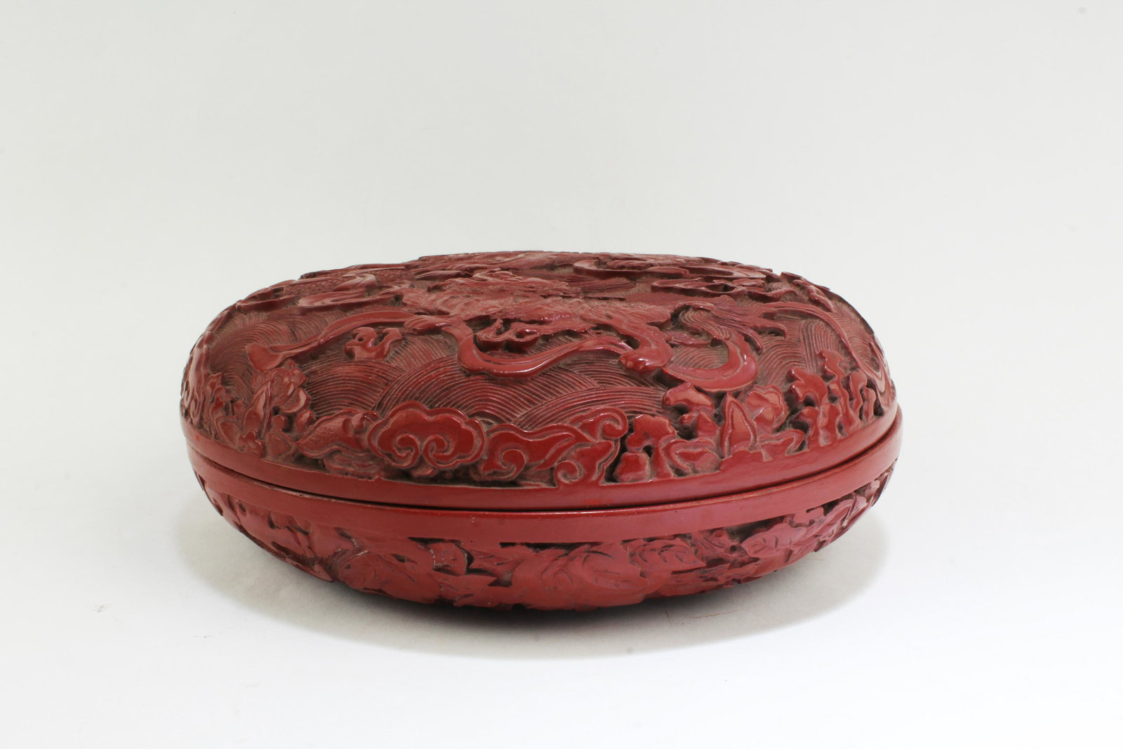Chinese Cinnabar Lacquered Round Container (1 of 5)
